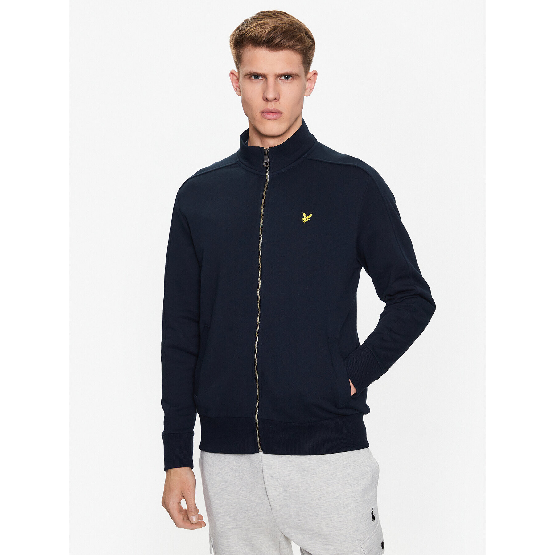 Lyle & Scott Pulóver Track Top ML1690V Sötétkék Regular Fit - Pepit.hu