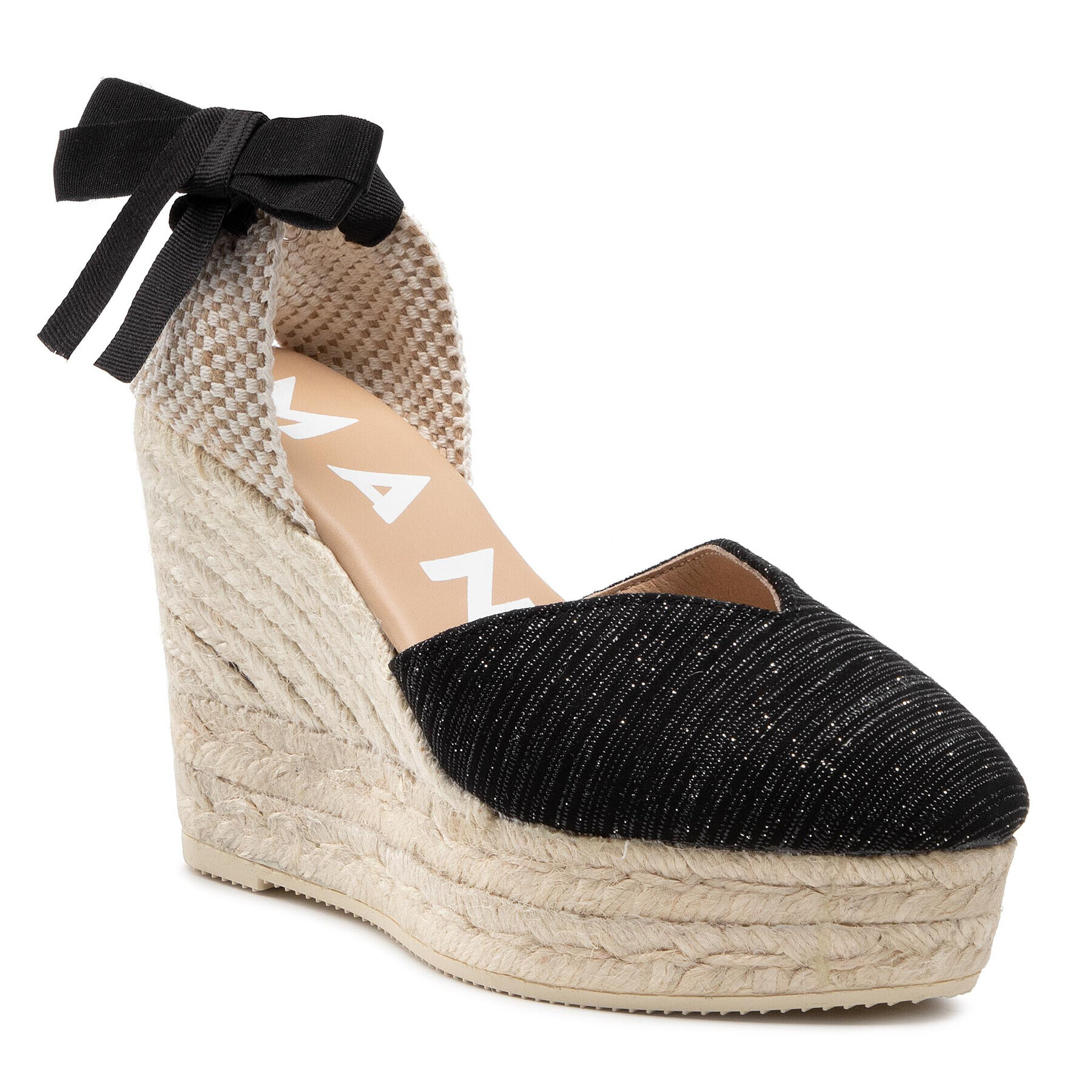 Manebi Espadrilles Heart Shape Wedges G 0.1 WH Fekete - Pepit.hu