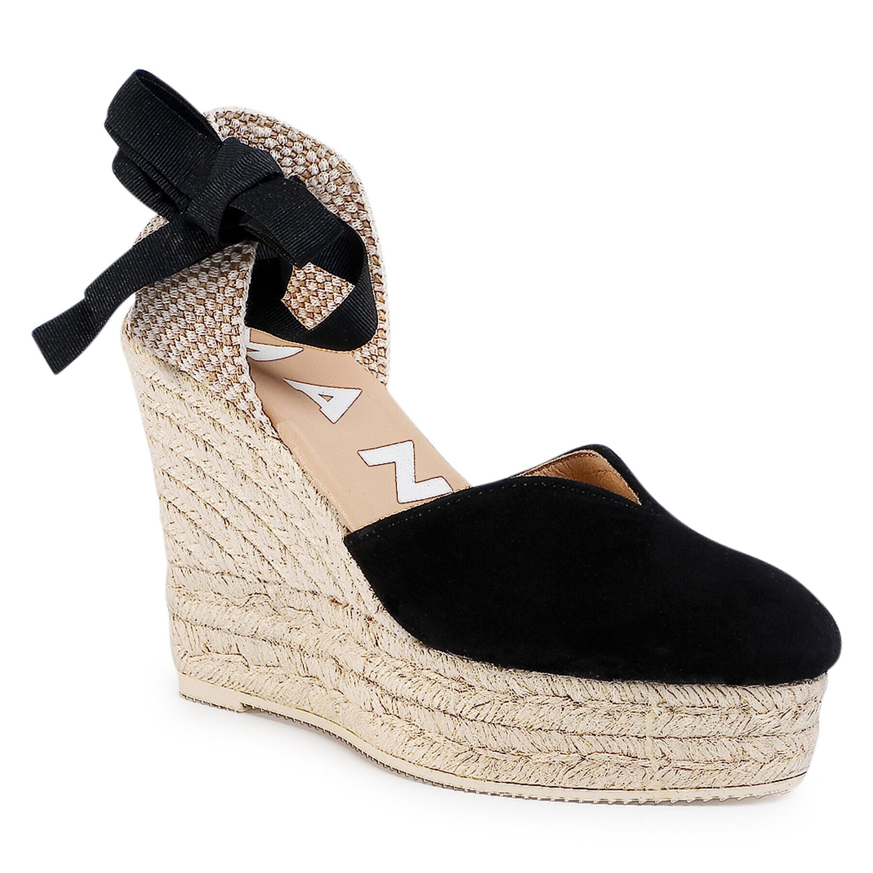 Manebi Espadrilles Heart Shape Wedges K 1.0 WH Fekete - Pepit.hu