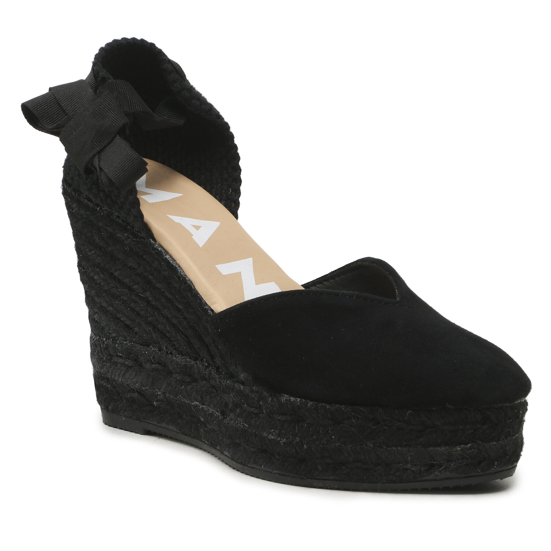 Manebi Espadrilles Heart-Shaped Wedge Espadrilles R 2.2 WH Fekete - Pepit.hu