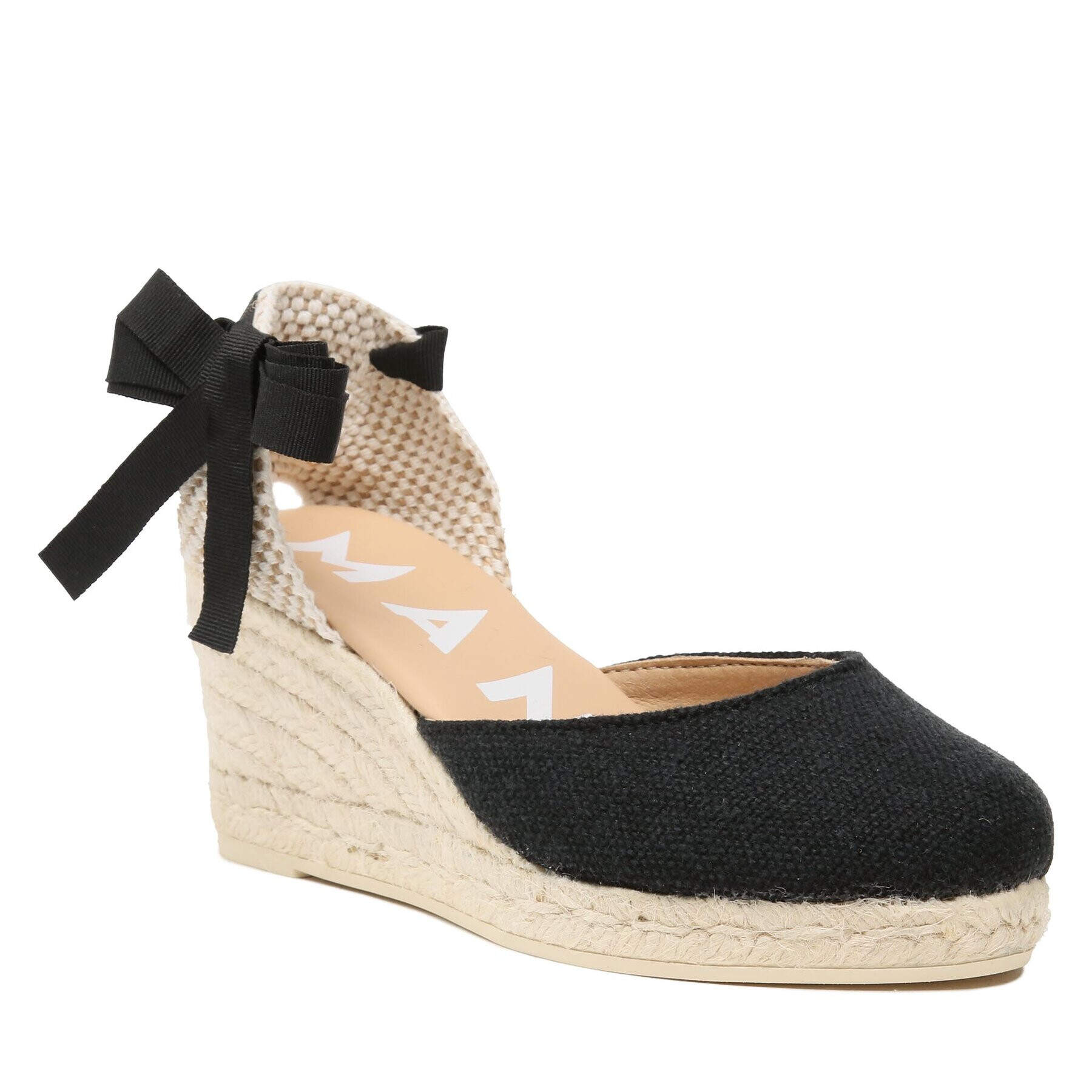 Manebi Espadrilles Organic Hemp Low Wedge Espadrilles O 7.9 WL Fekete - Pepit.hu