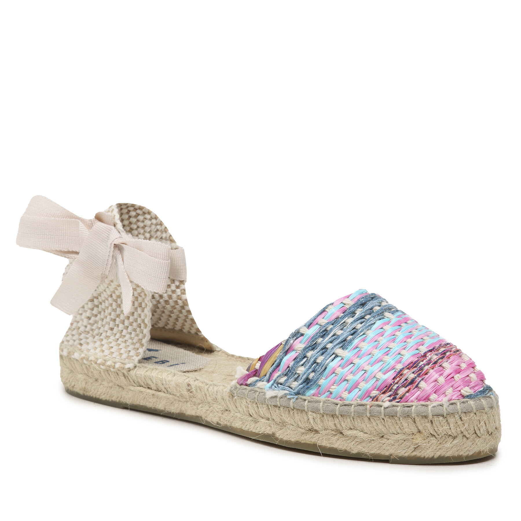 Manebi Espadrilles Raffia Yute Mix Flat Valenciana Espadrilles G 6.1 P0 Bézs - Pepit.hu