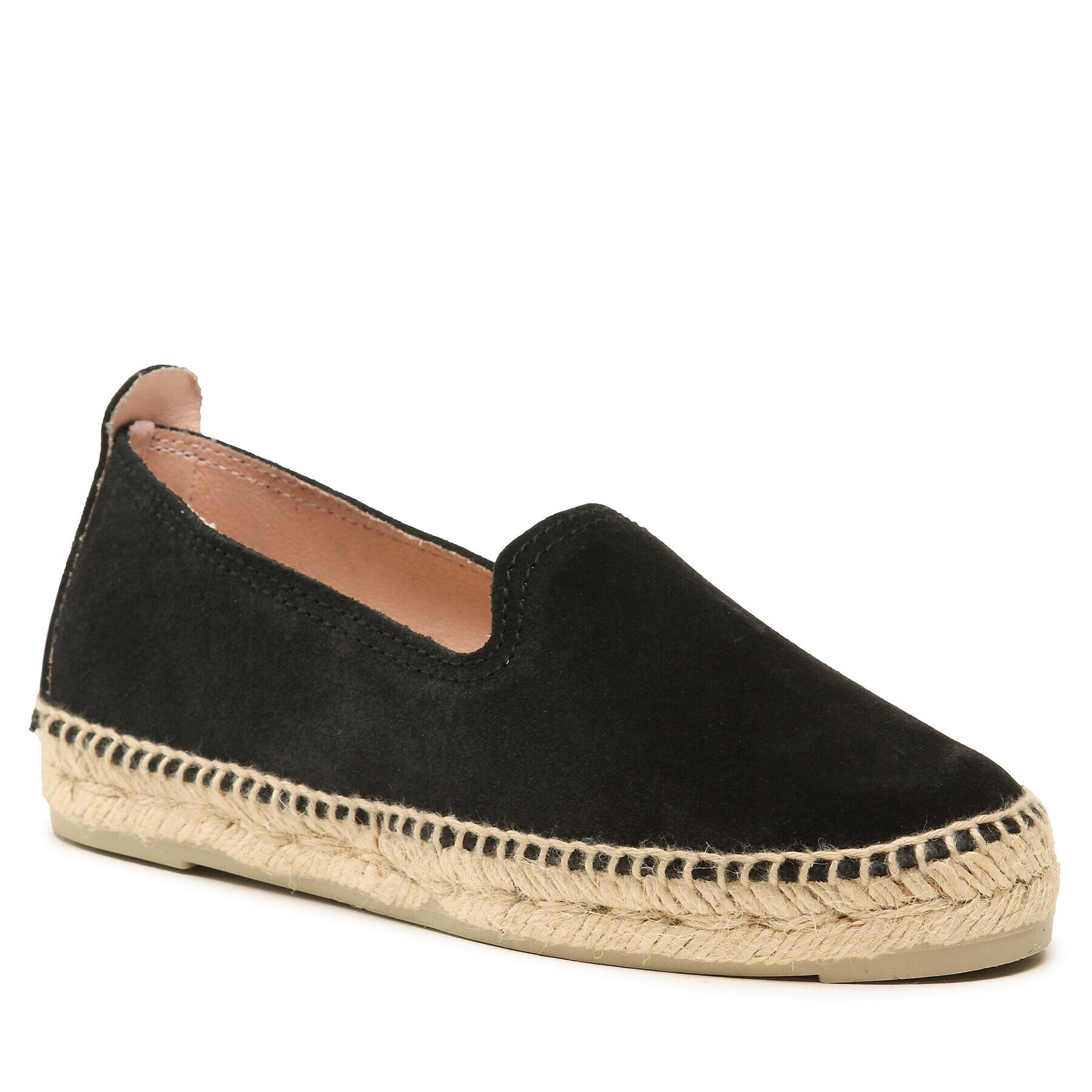 Manebi Espadrilles Suede Flat Espadrilles Fekete - Pepit.hu