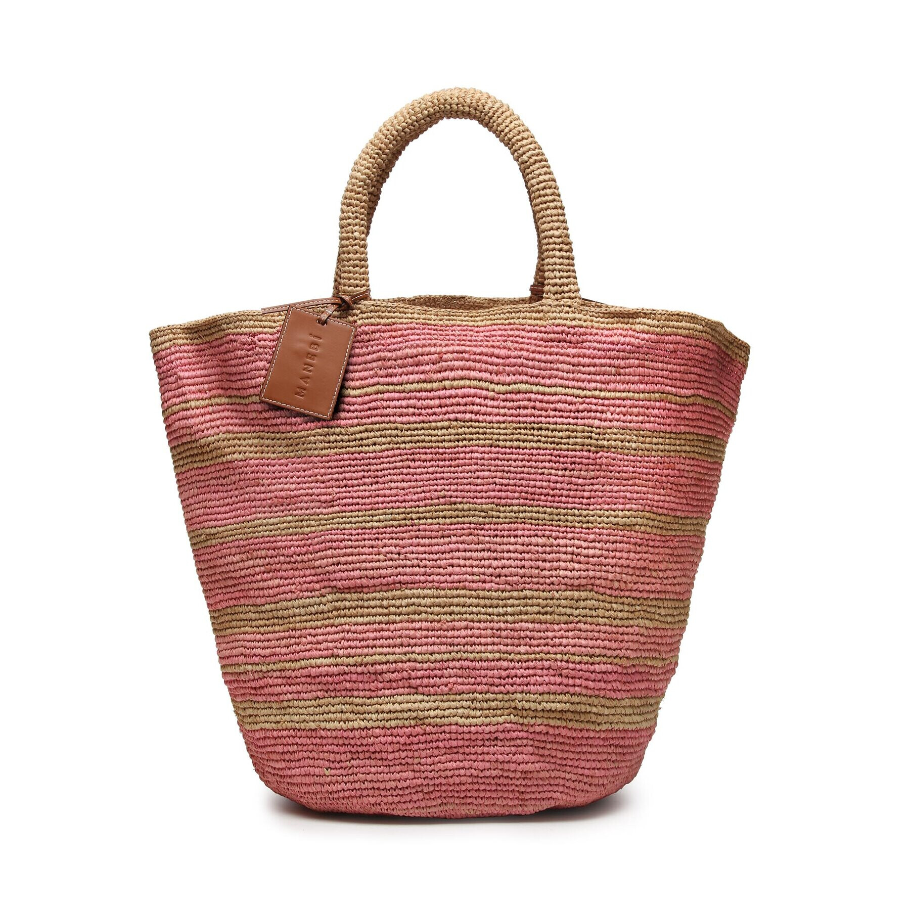 Manebi Táska Natural Raffia Summer Bag v 5.8 AD Rózsaszín - Pepit.hu