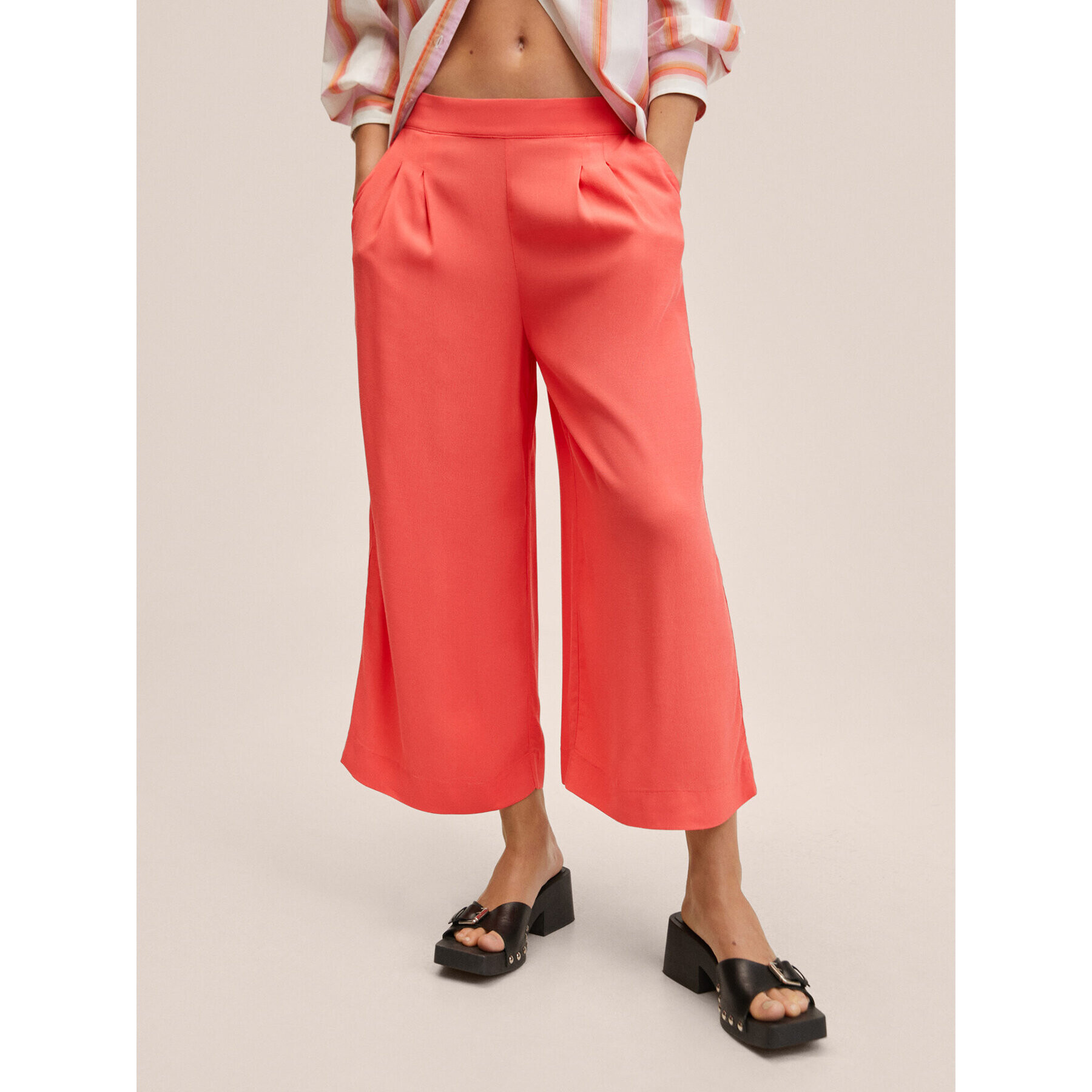 Mango Culotte nadrág Life 27008633 Piros Relaxed Fit - Pepit.hu