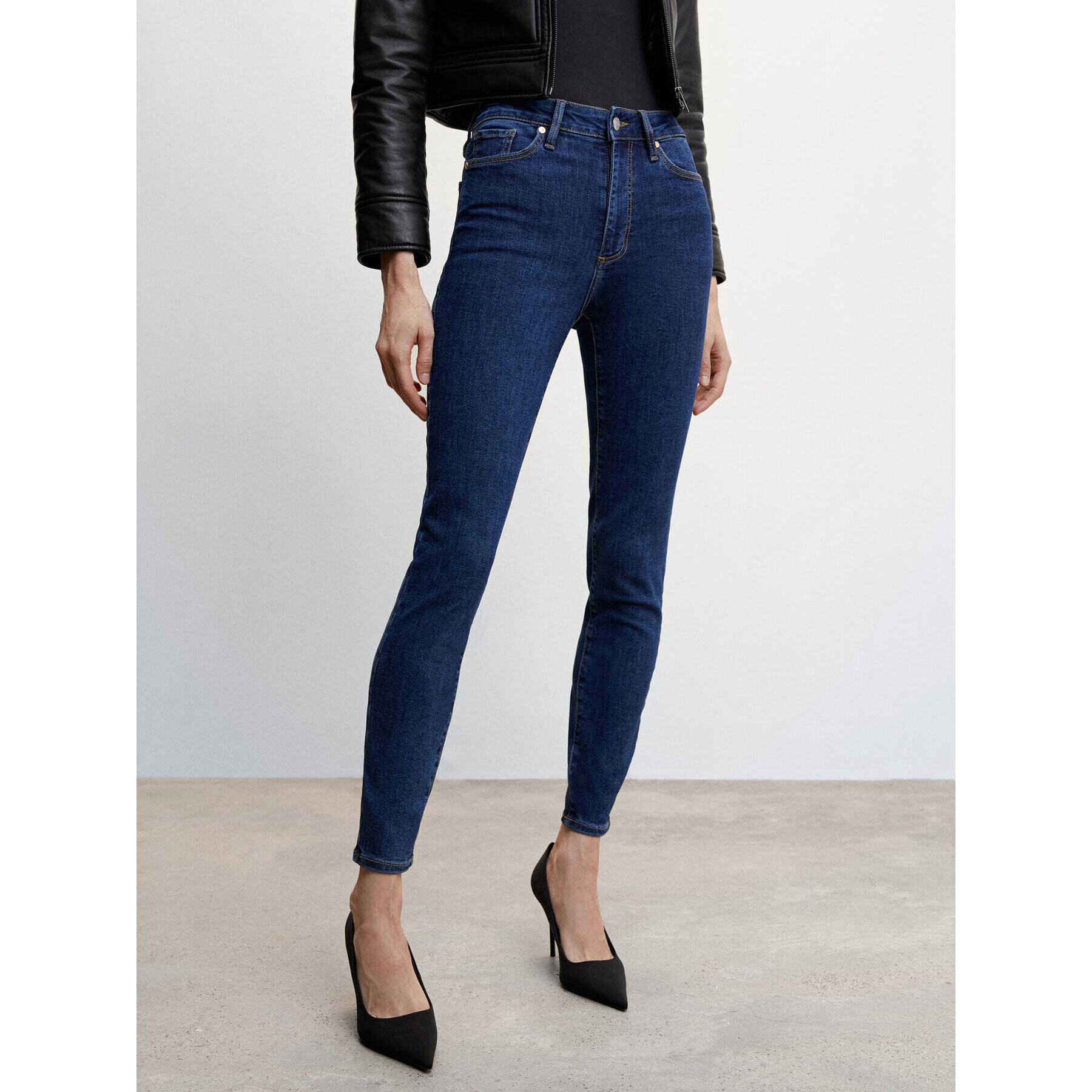 Mango Farmer Anne 47000154 Sötétkék Skinny Fit - Pepit.hu