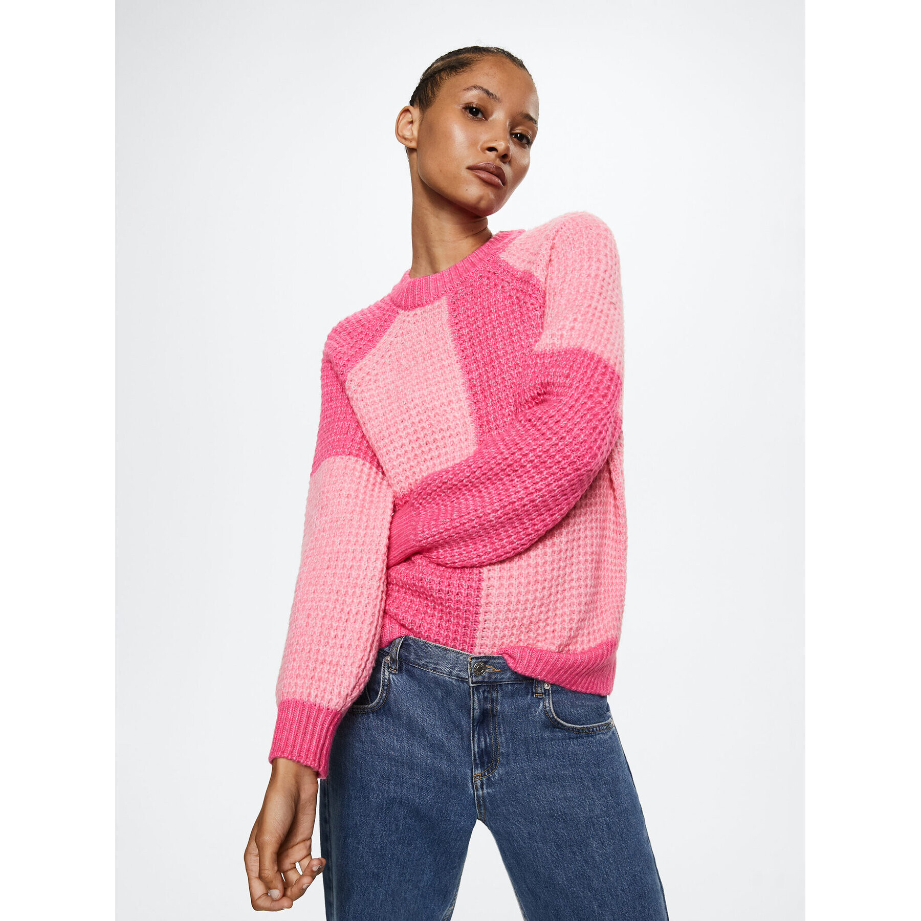 Mango Sweater Cleob 37003860 Rózsaszín Oversize - Pepit.hu