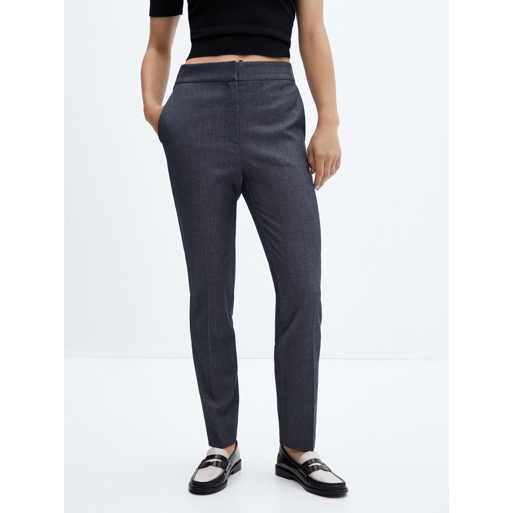 Mango Szövet nadrág Roque 57006729 Sötétkék Skinny Fit - Pepit.hu