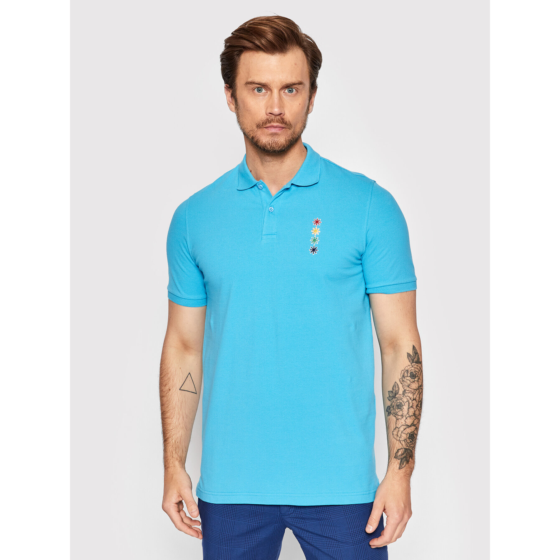 Manuel Ritz Pólóing 3232M576 223342 Kék Slim Fit - Pepit.hu