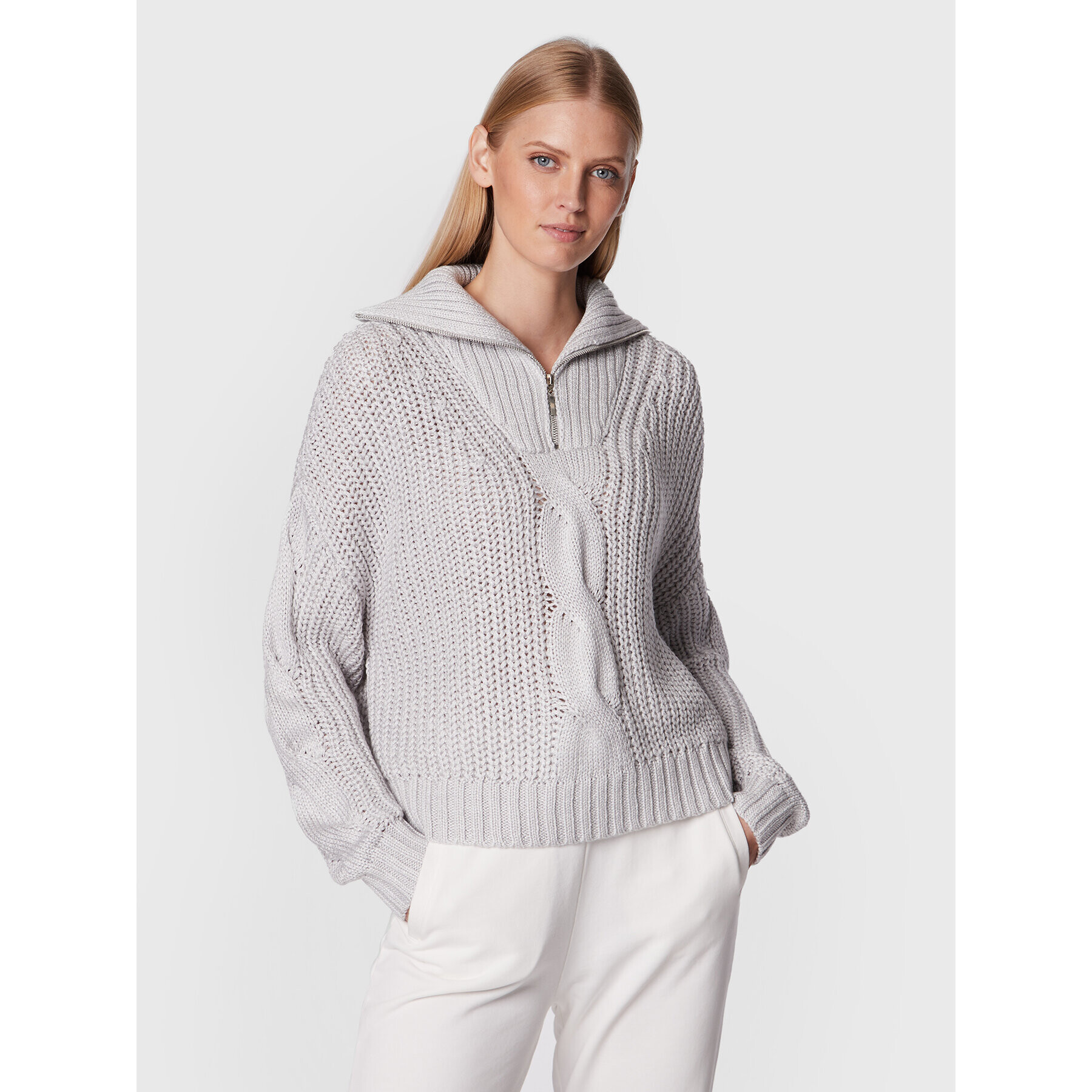 Marc Aurel Sweater 8686 8000 81952 Szürke Relaxed Fit - Pepit.hu