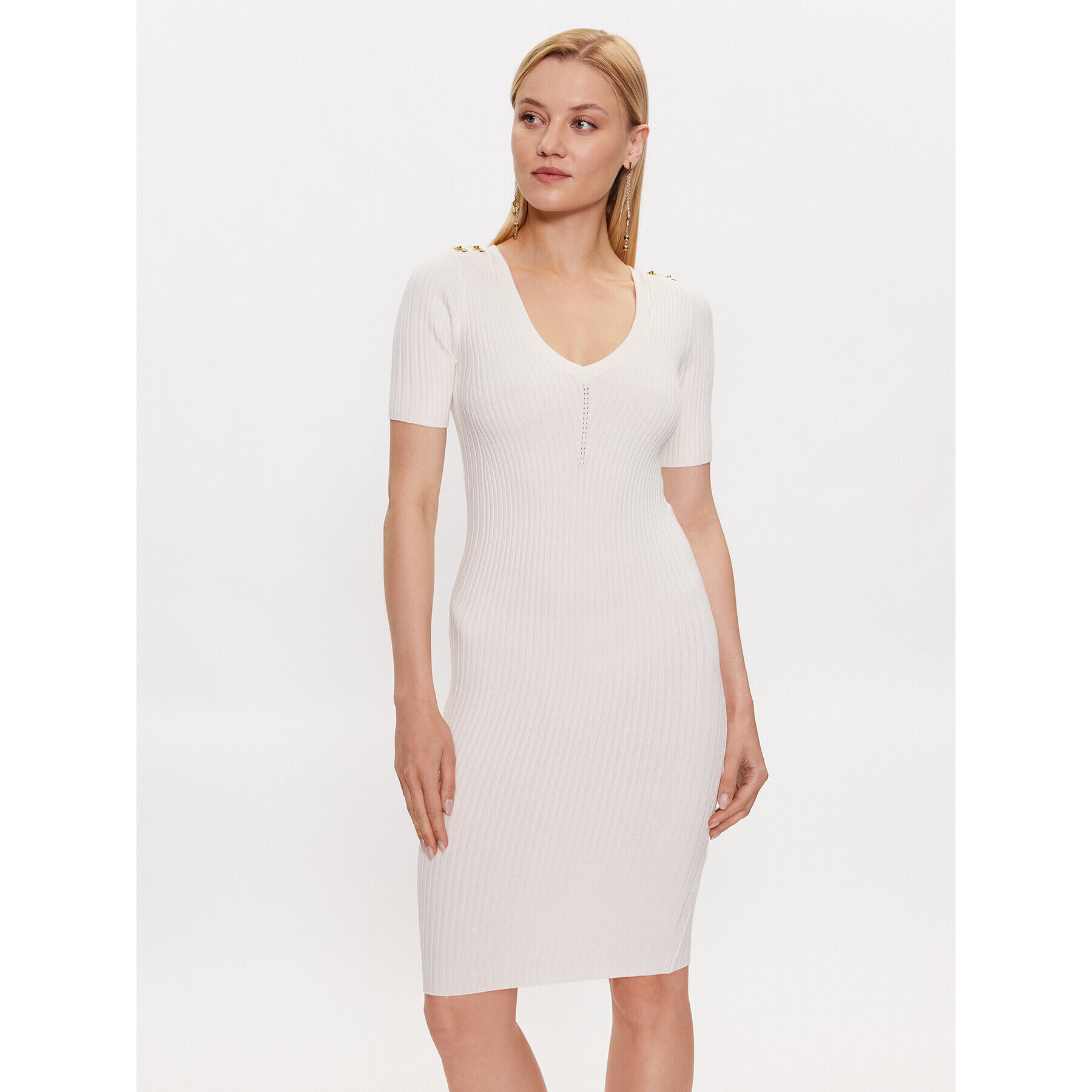 Marciano Guess Kötött ruha 3YGK01 5613Z Fehér Bodycon Fit - Pepit.hu