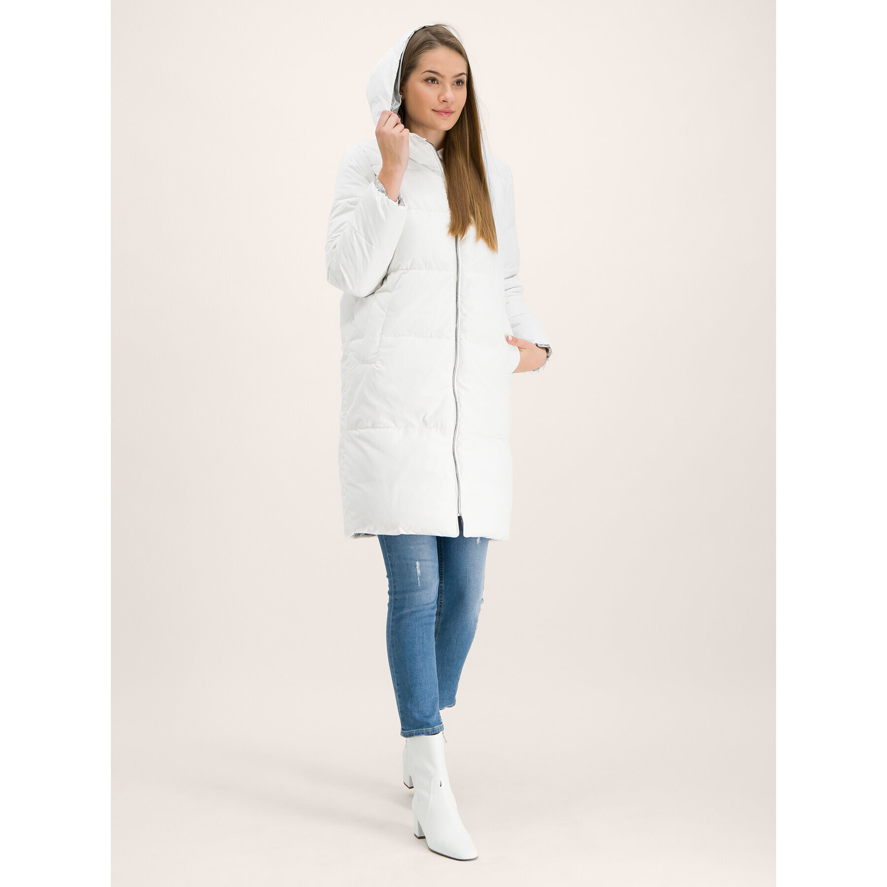 Marella Pehelykabát Nepos 34960599 Fehér Regular Fit - Pepit.hu