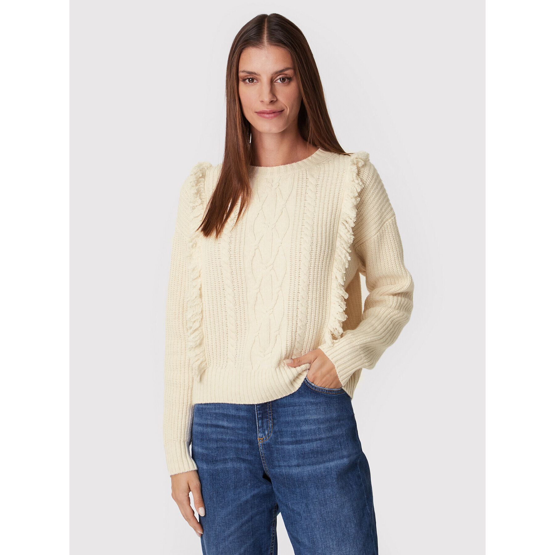 Marella Sweater Adagio 33662227 Bézs Relaxed Fit - Pepit.hu