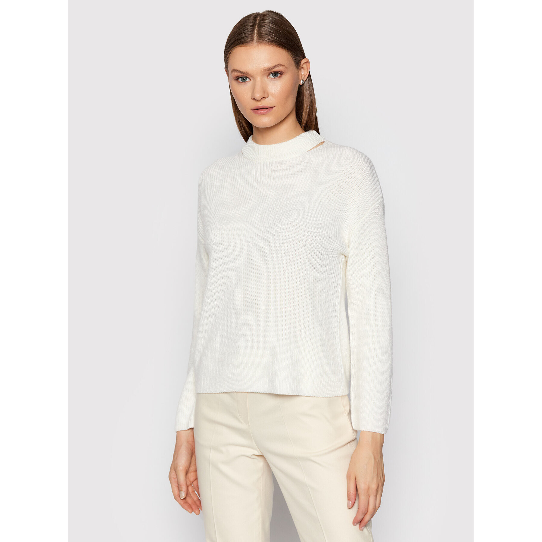 Marella Sweater Cambra 33660219 Bézs Relaxed Fit - Pepit.hu