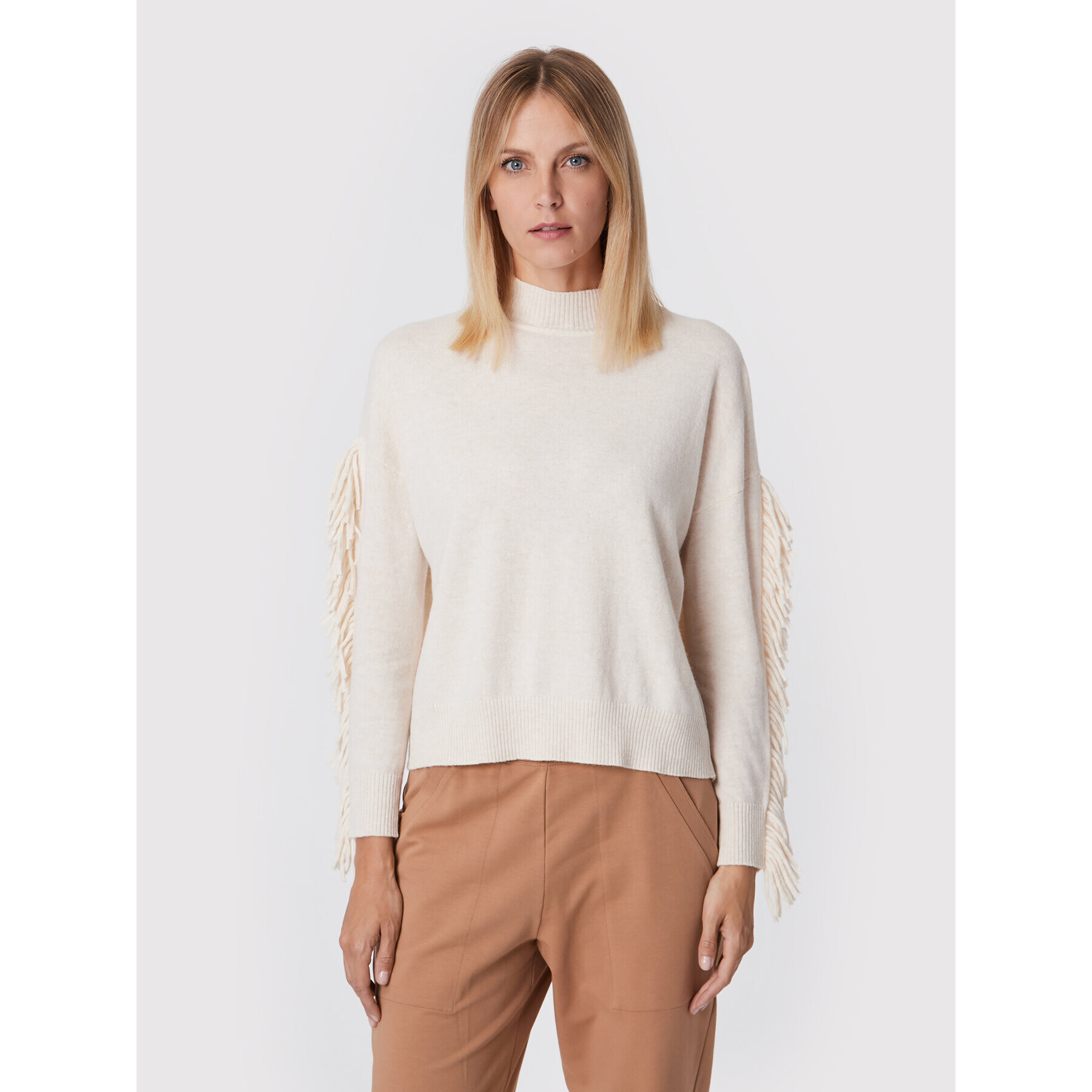 Marella Sweater Egizi 33661527 Bézs Relaxed Fit - Pepit.hu