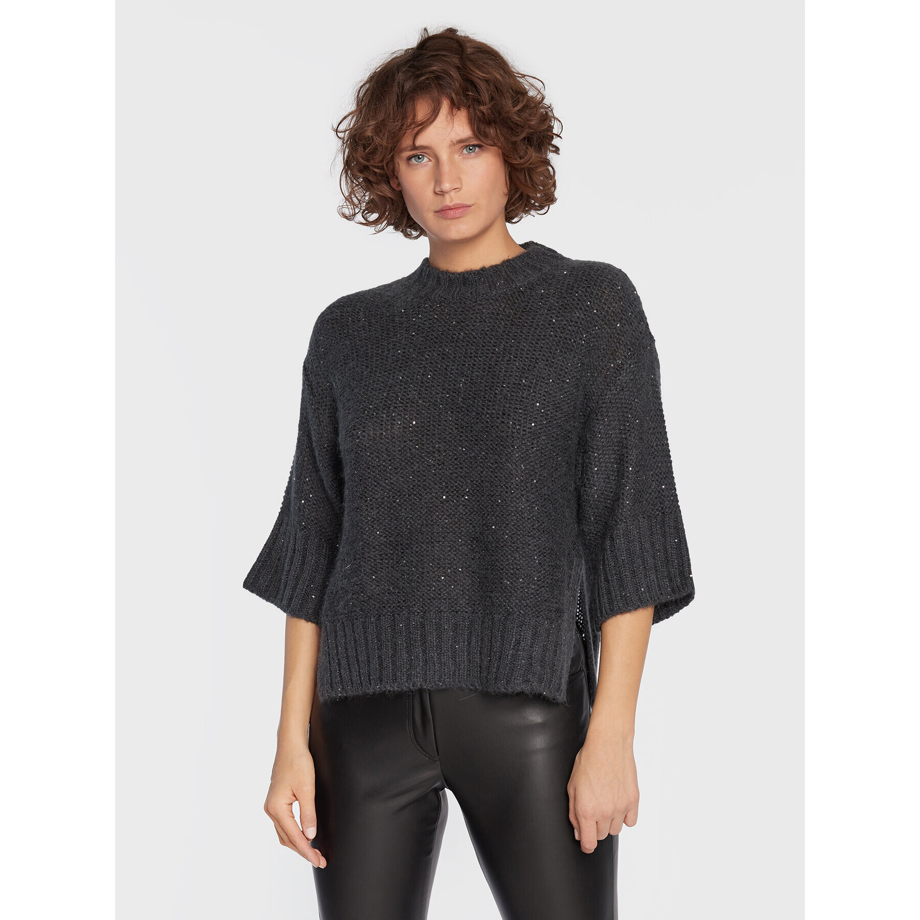 Marella Sweater Yacht 33660929 Szürke Boxy Fit - Pepit.hu