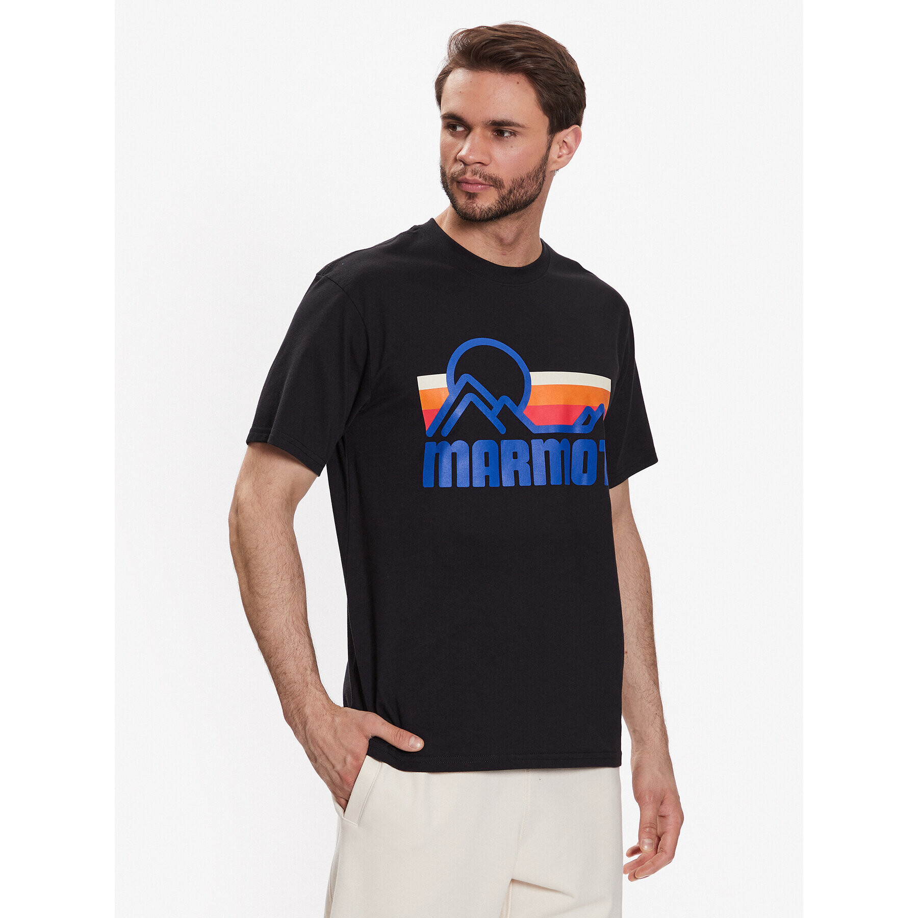 Marmot Póló Coastal Tee SS M14253 Fekete Regular Fit - Pepit.hu