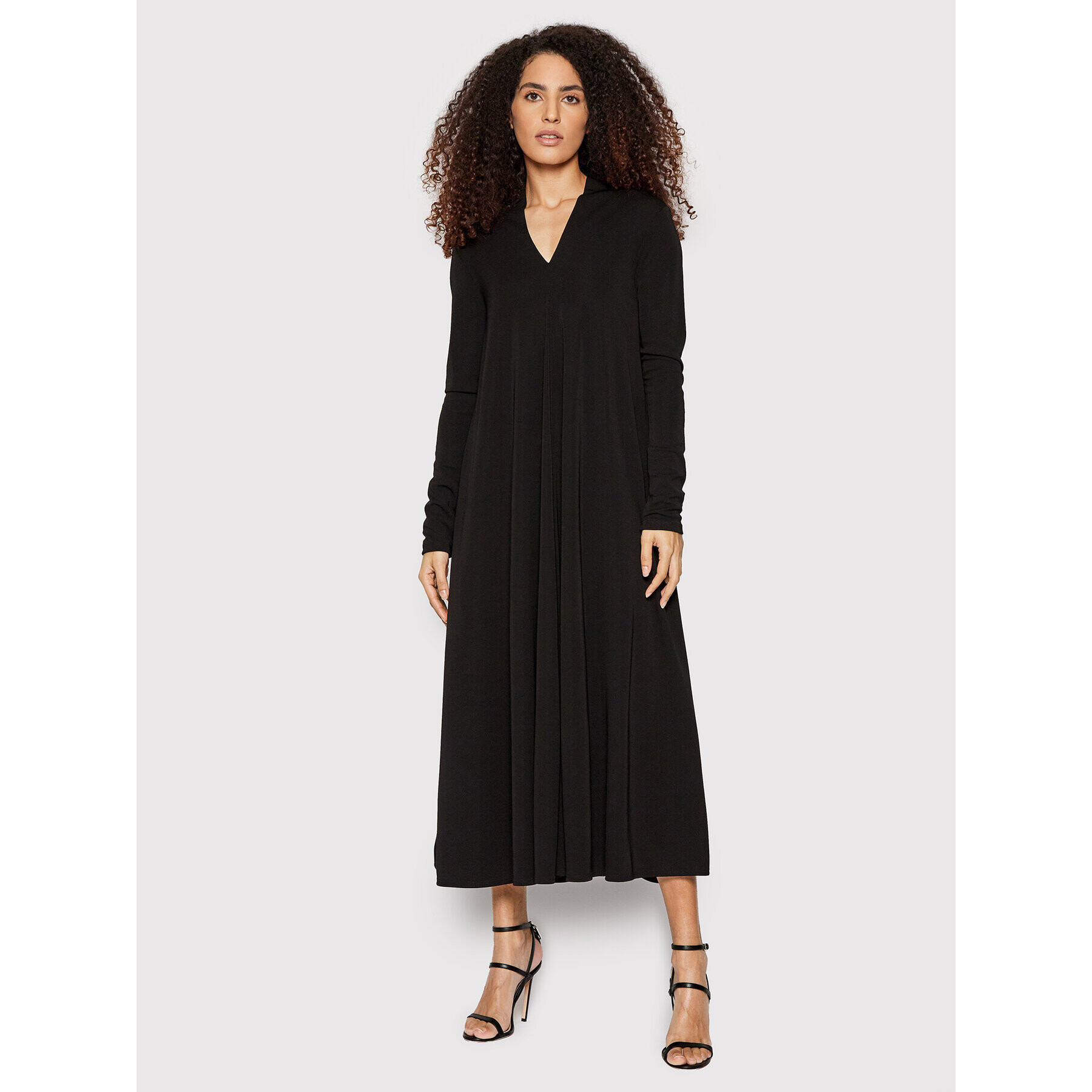 Max Mara Leisure Hétköznapi ruha Caladio 36260616 Fekete Oversize - Pepit.hu