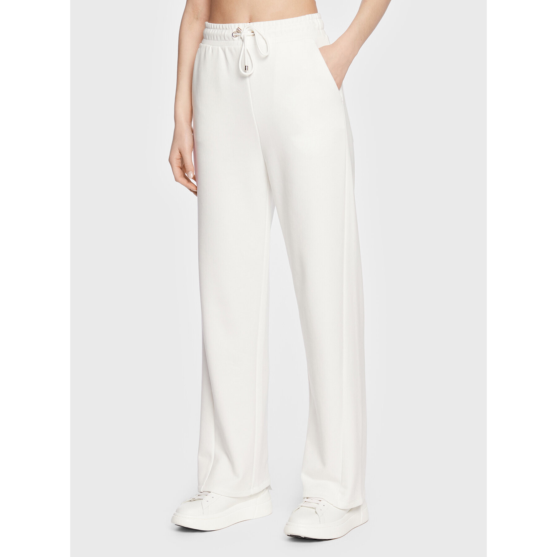 Max Mara Leisure Melegítő alsó Ultra 23378104 Fehér Relaxed Fit - Pepit.hu