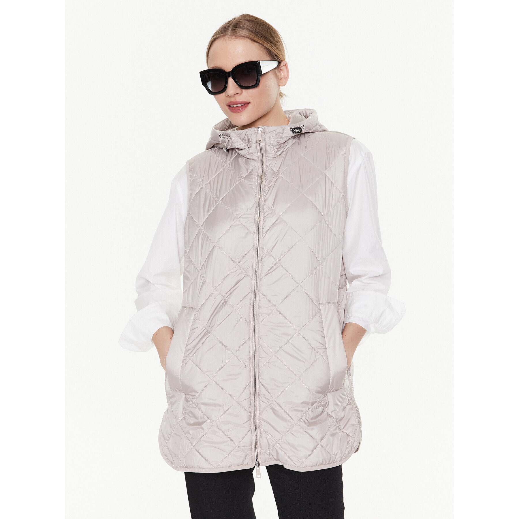 Max Mara Leisure Mellény Navile 2352910237 Bézs Regular Fit - Pepit.hu