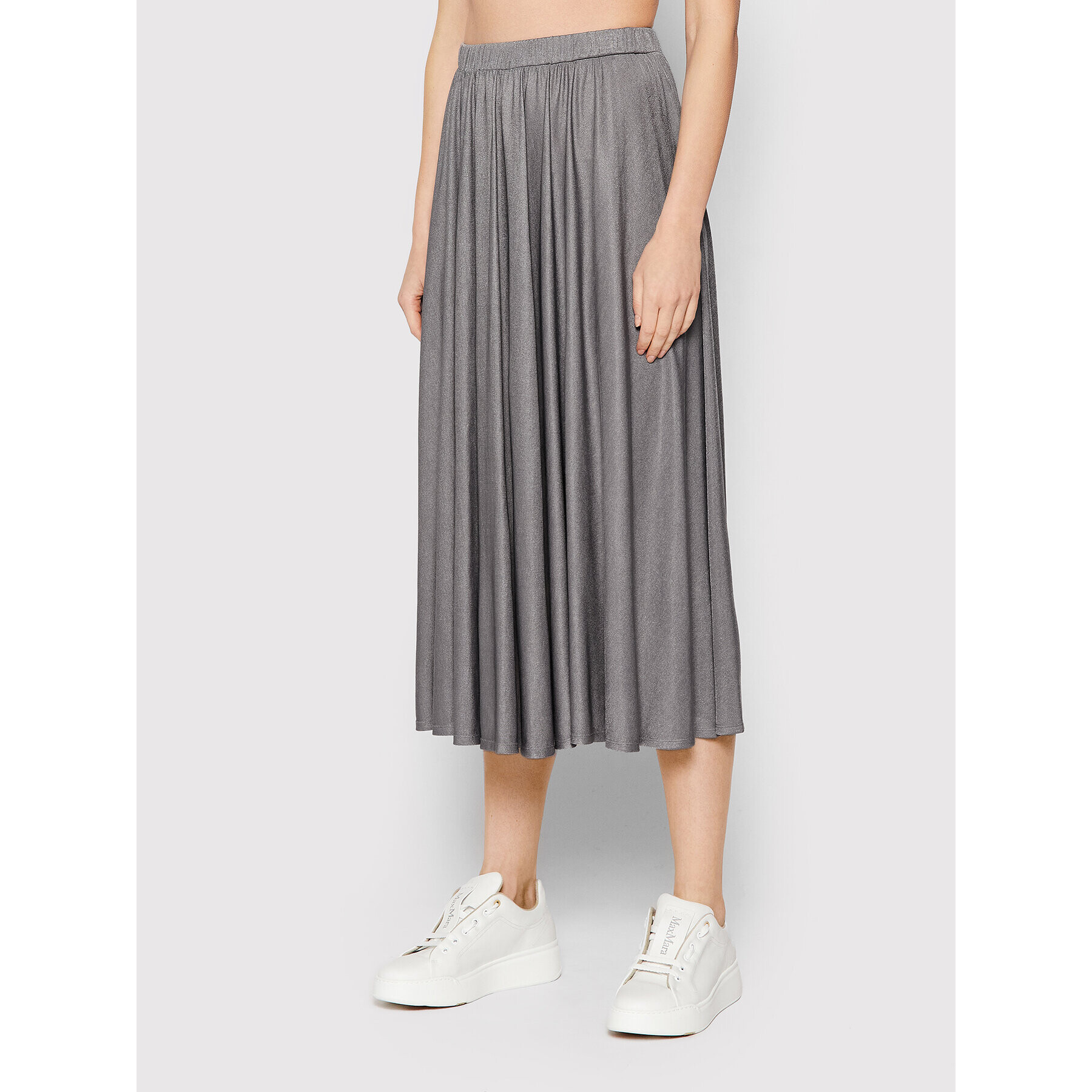 Max Mara Leisure Midi szoknya Barni 37710126 Szürke Regular Fit - Pepit.hu