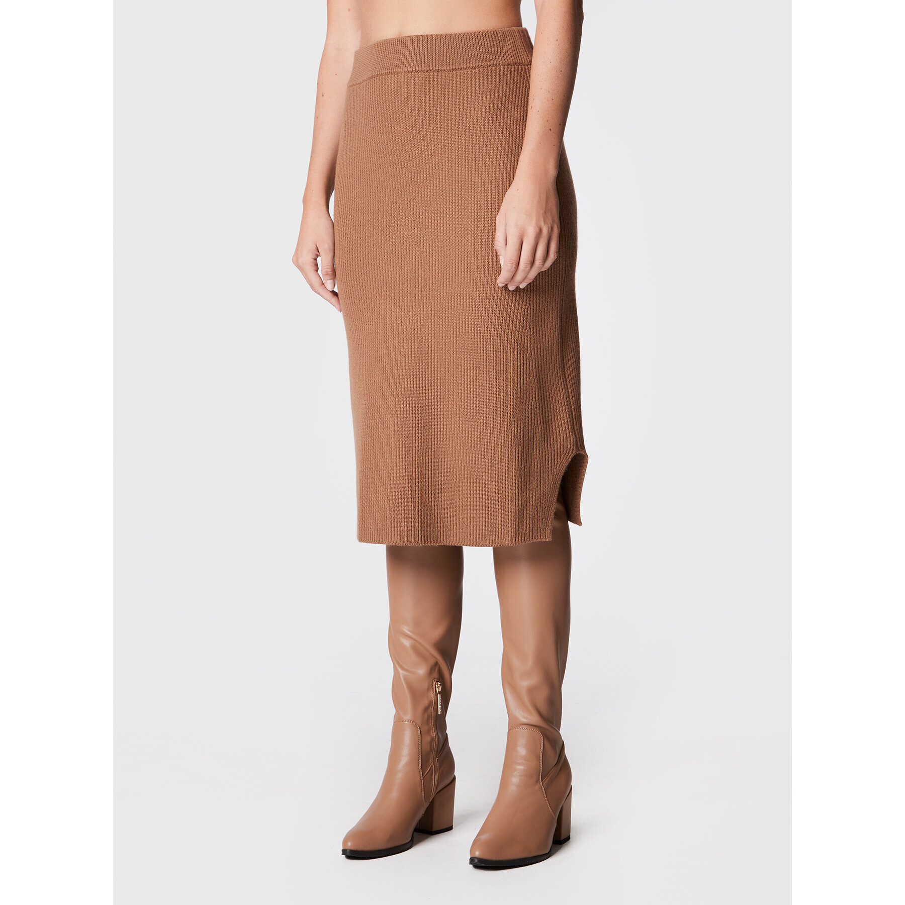 Max Mara Leisure Midi szoknya Egizi 33060126 Barna Regular Fit - Pepit.hu