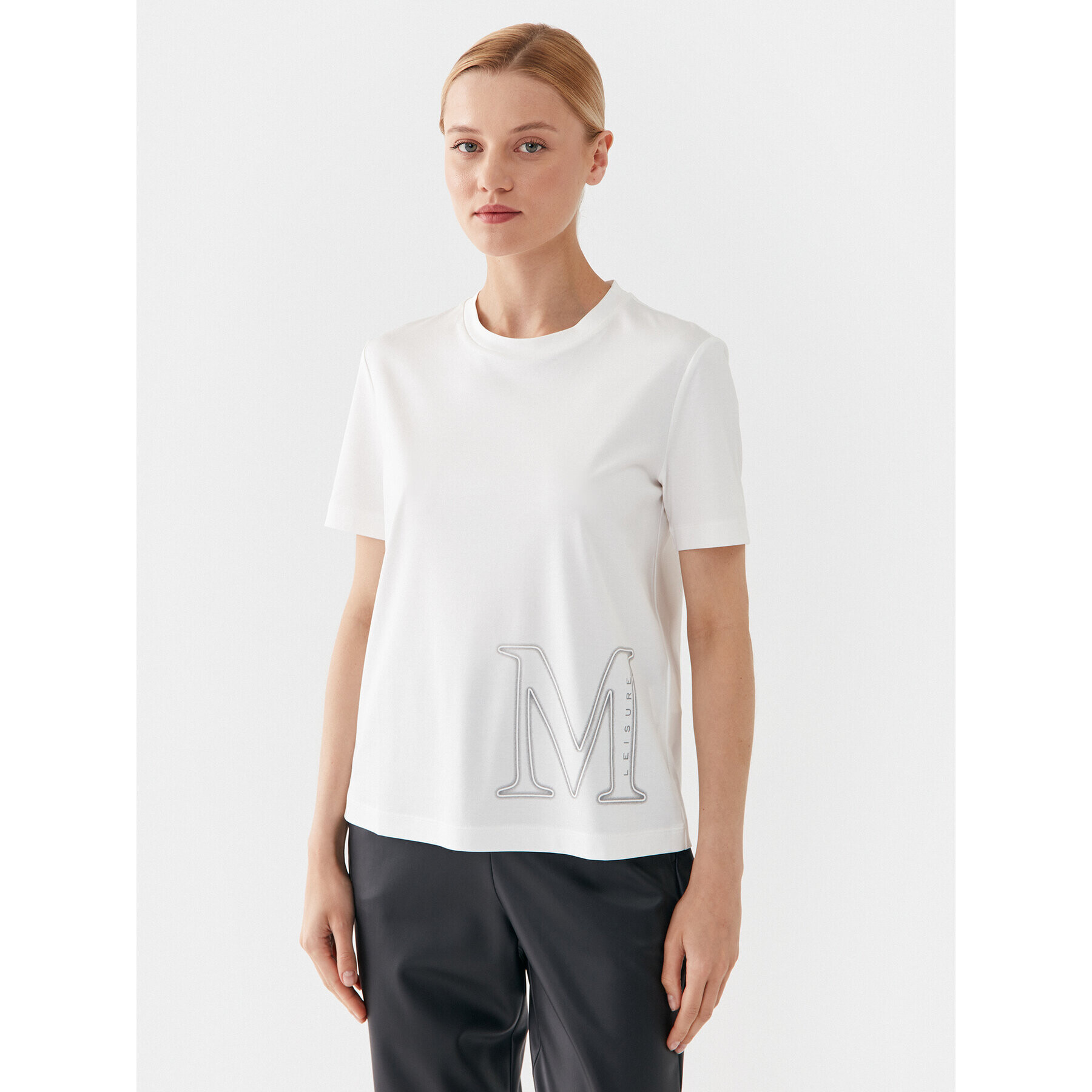 Max Mara Leisure Póló Monviso 2339760336 Fehér Regular Fit - Pepit.hu