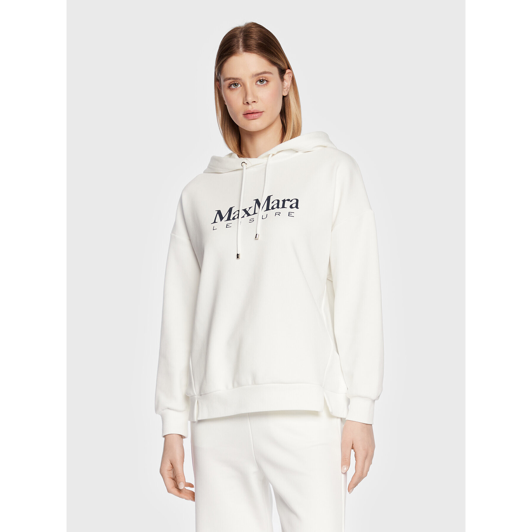 Max Mara Leisure Pulóver Filo 23392101 Fehér Regular Fit - Pepit.hu