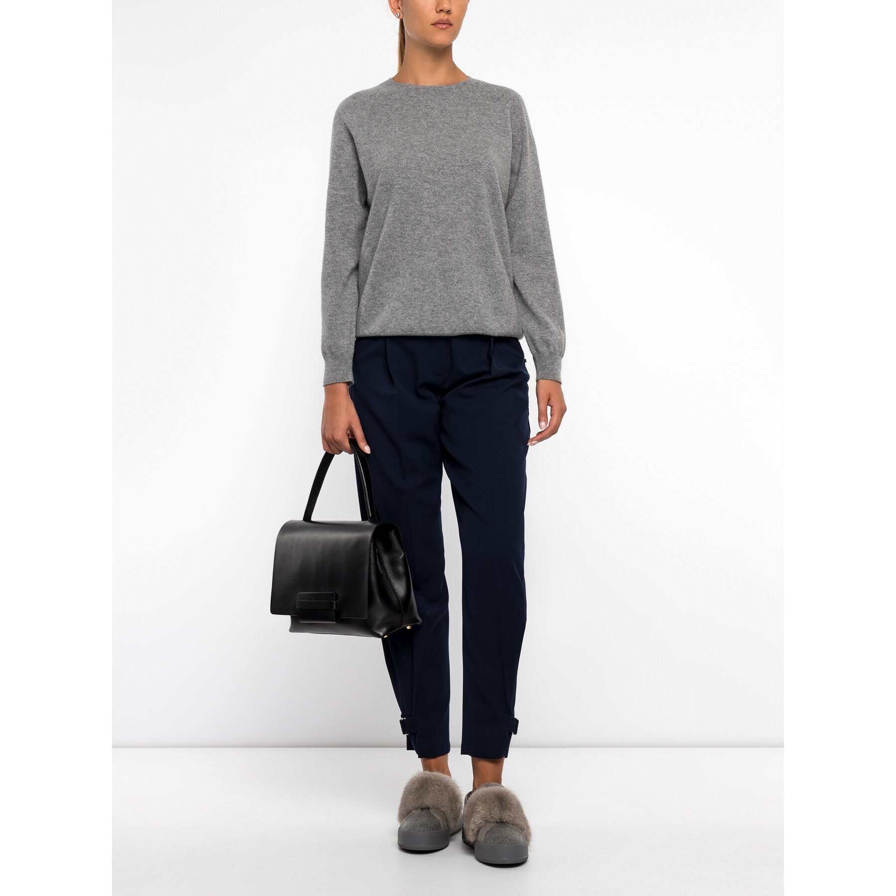 Max Mara Leisure Sweater 33660396 Szürke Regular Fit - Pepit.hu