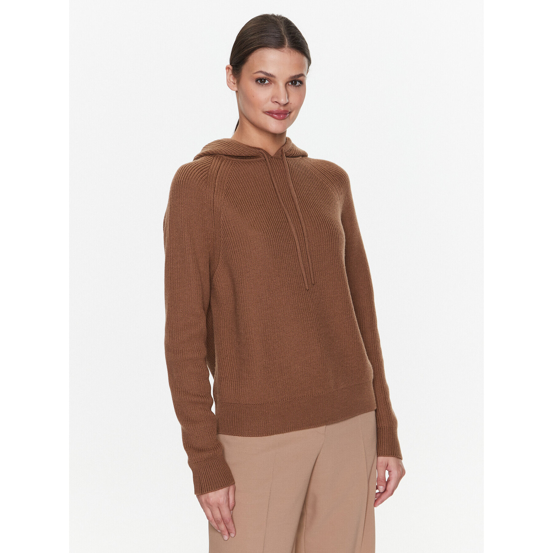 Max Mara Leisure Sweater Moxa 33660626 Barna Regular Fit - Pepit.hu