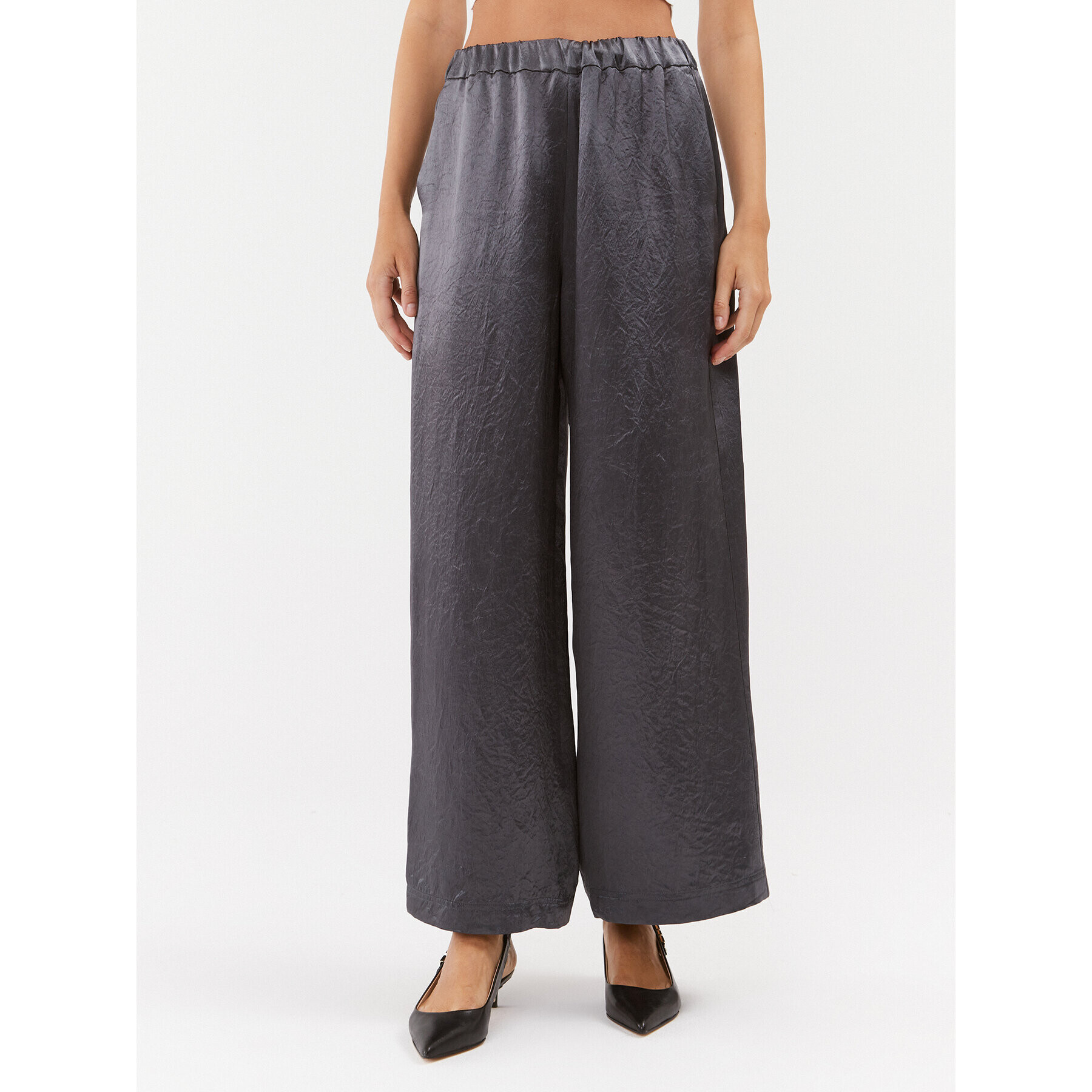 Max Mara Leisure Szövet nadrág Acanto 2331360136 Szürke Wide Leg - Pepit.hu