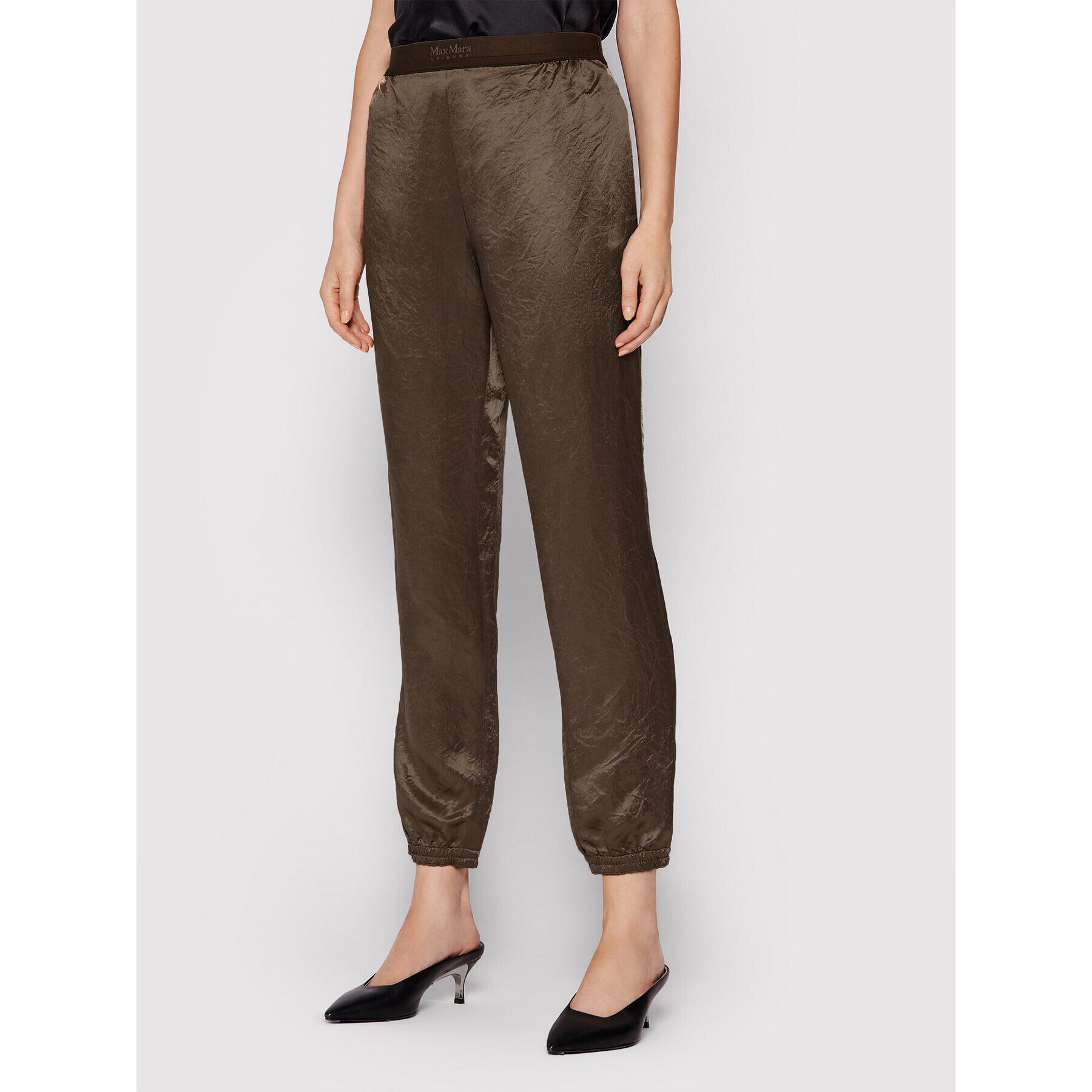 Max Mara Leisure Szövet nadrág Balzac 31360216 Barna Regular Fit - Pepit.hu