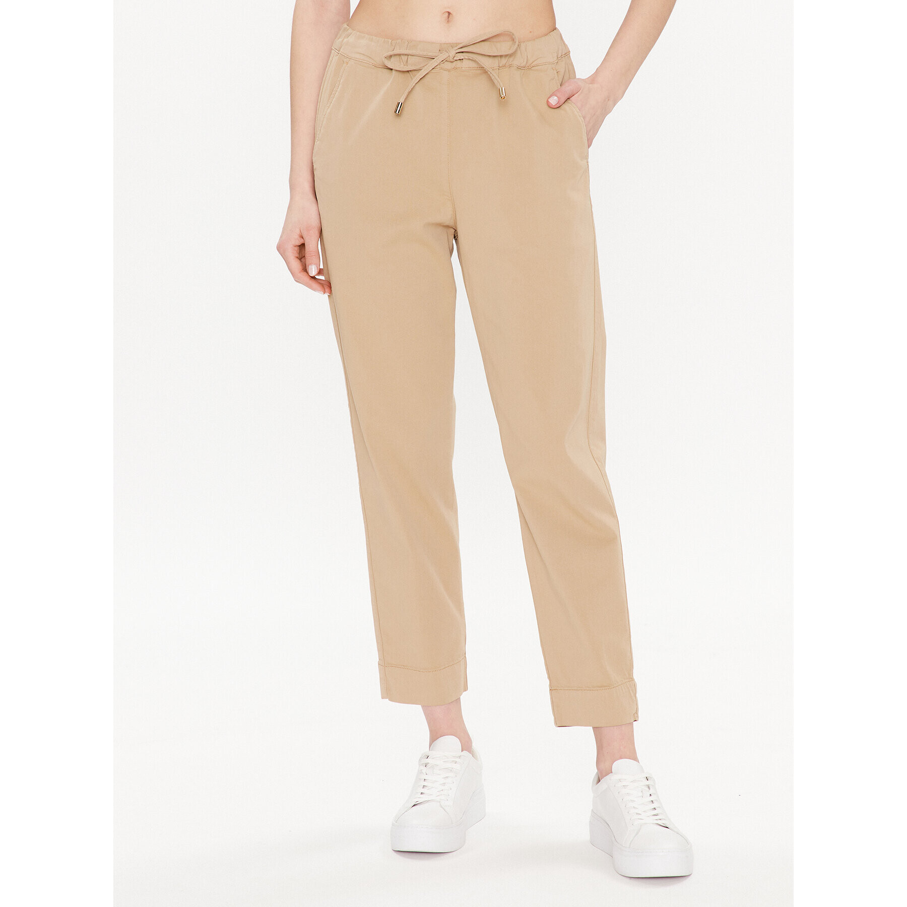 Max Mara Leisure Szövet nadrág Cubano 233131033 Bézs Regular Fit - Pepit.hu