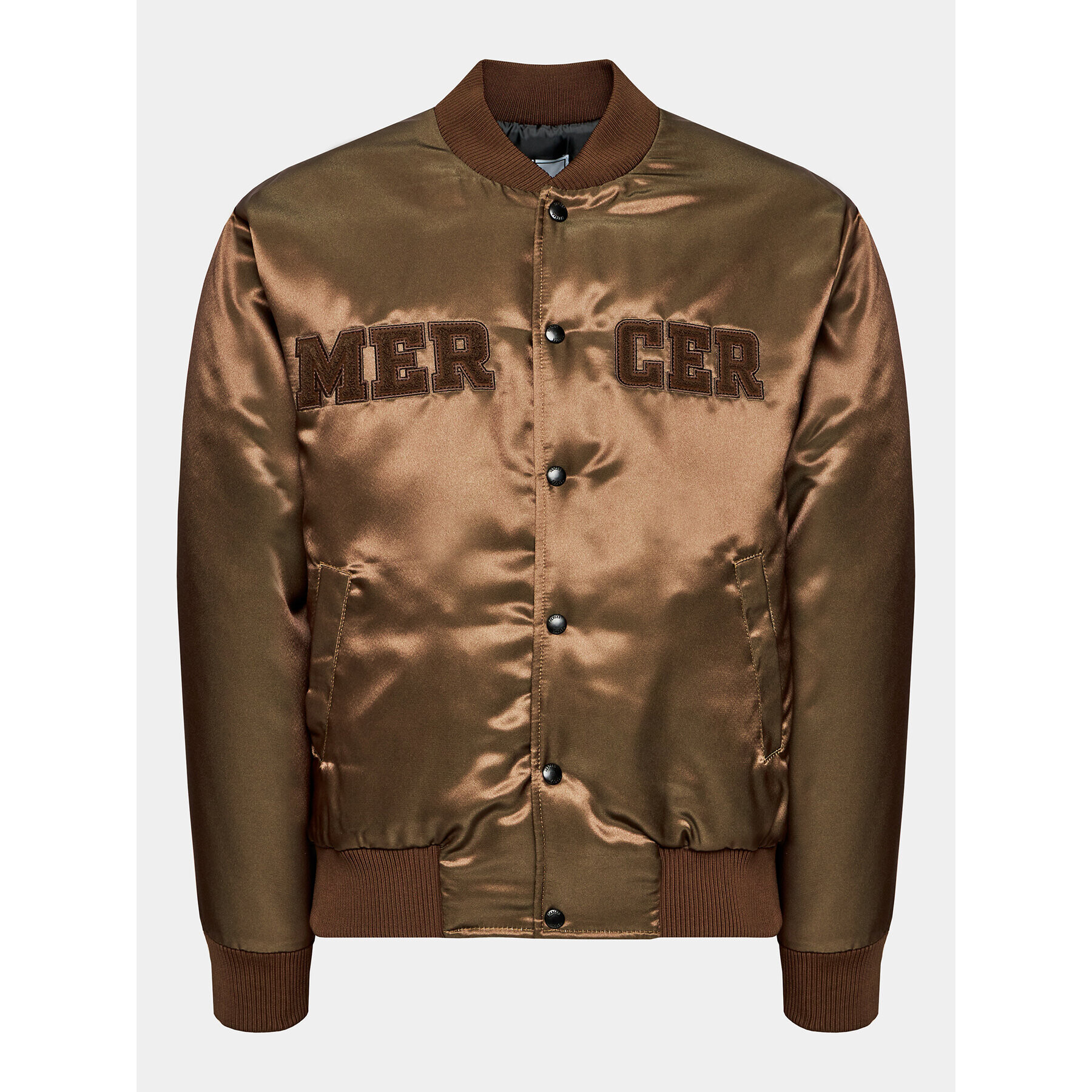 Mercer Amsterdam Bomber dzseki Unisex The Varsity MEAP233003 Barna Classic Fit - Pepit.hu