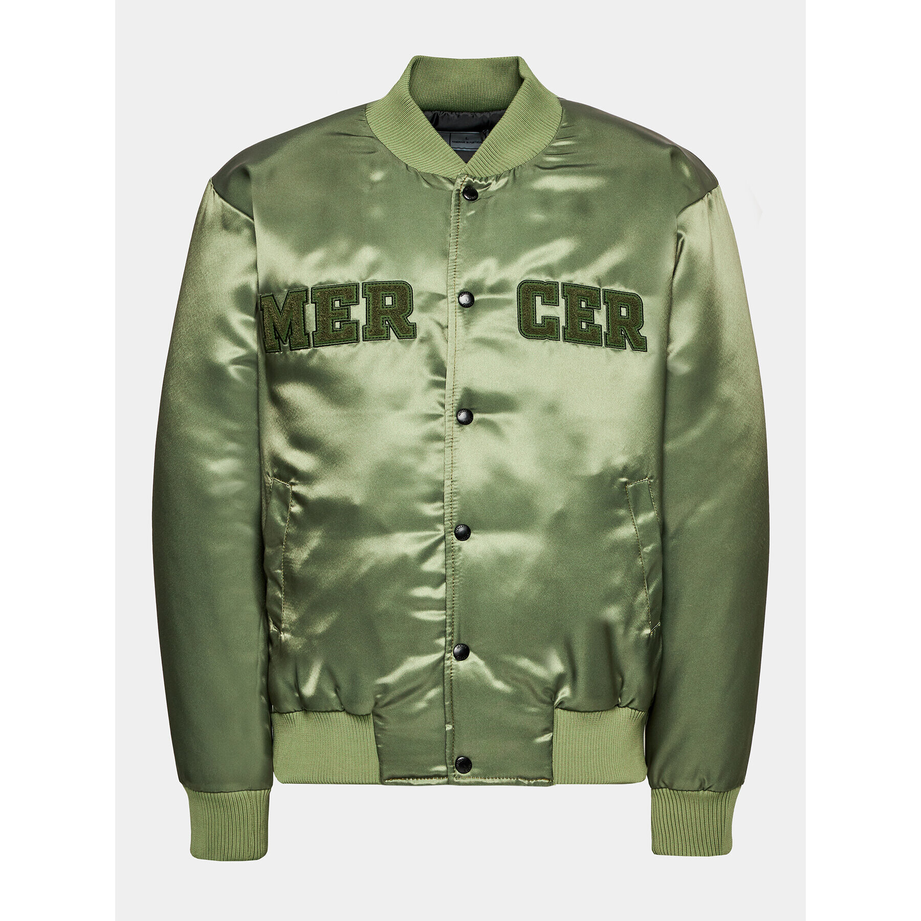 Mercer Amsterdam Bomber dzseki Unisex The Varsity MEAP233003 Zöld Classic Fit - Pepit.hu