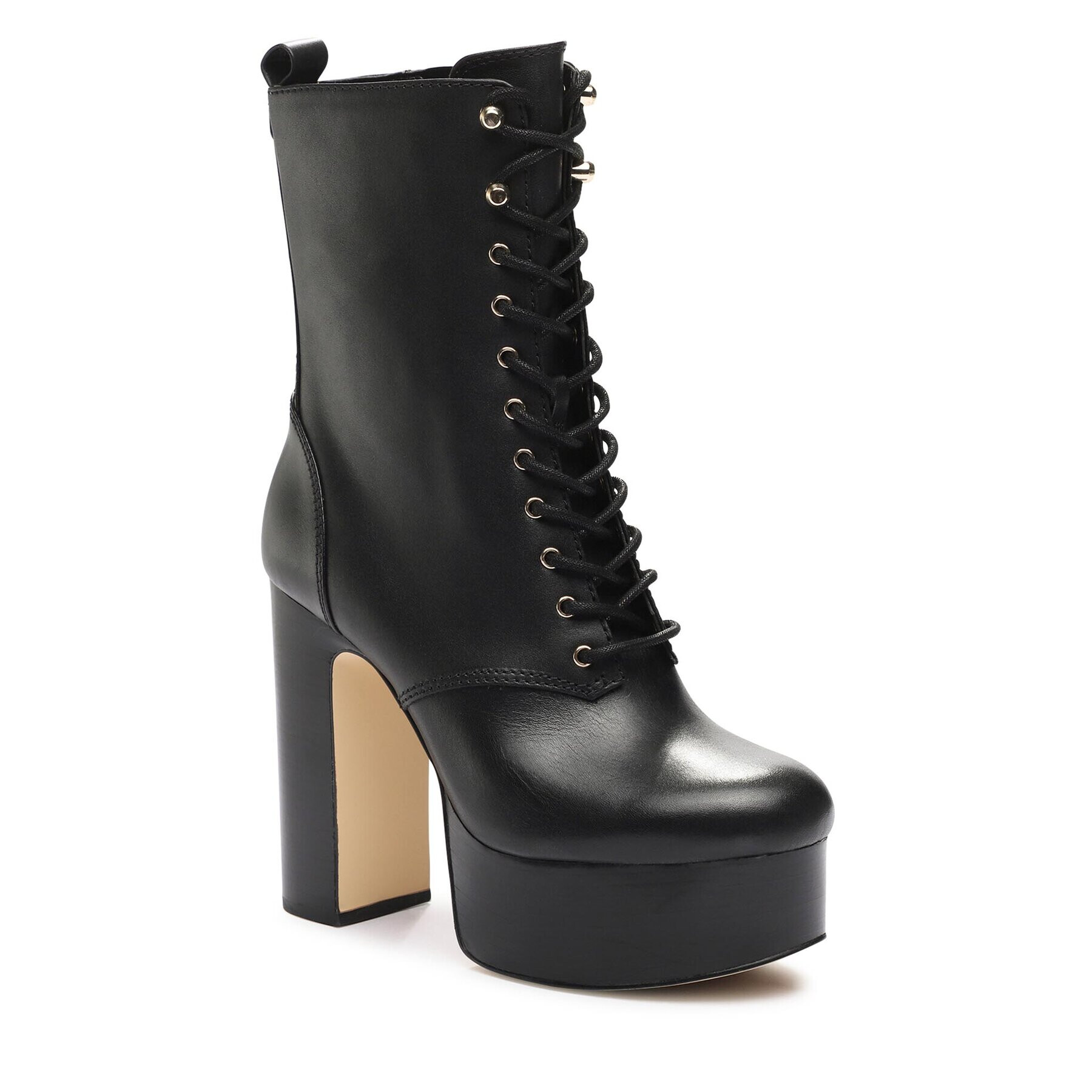 MICHAEL Michael Kors Bokacsizma Natasha Lace Up Bootie 40F3NAME6L Fekete - Pepit.hu