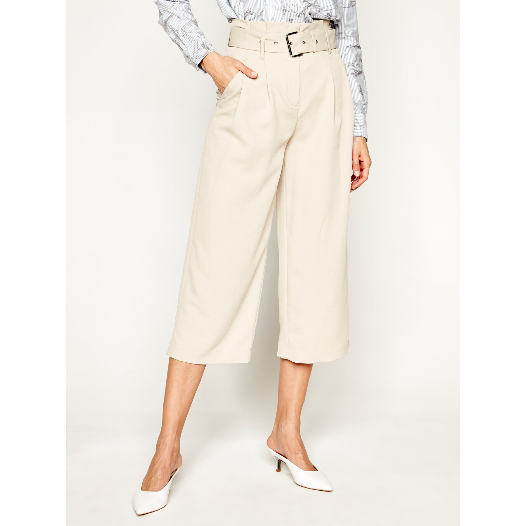 MICHAEL Michael Kors Culotte nadrág MS03H3UB4J Bézs Regular Fit - Pepit.hu