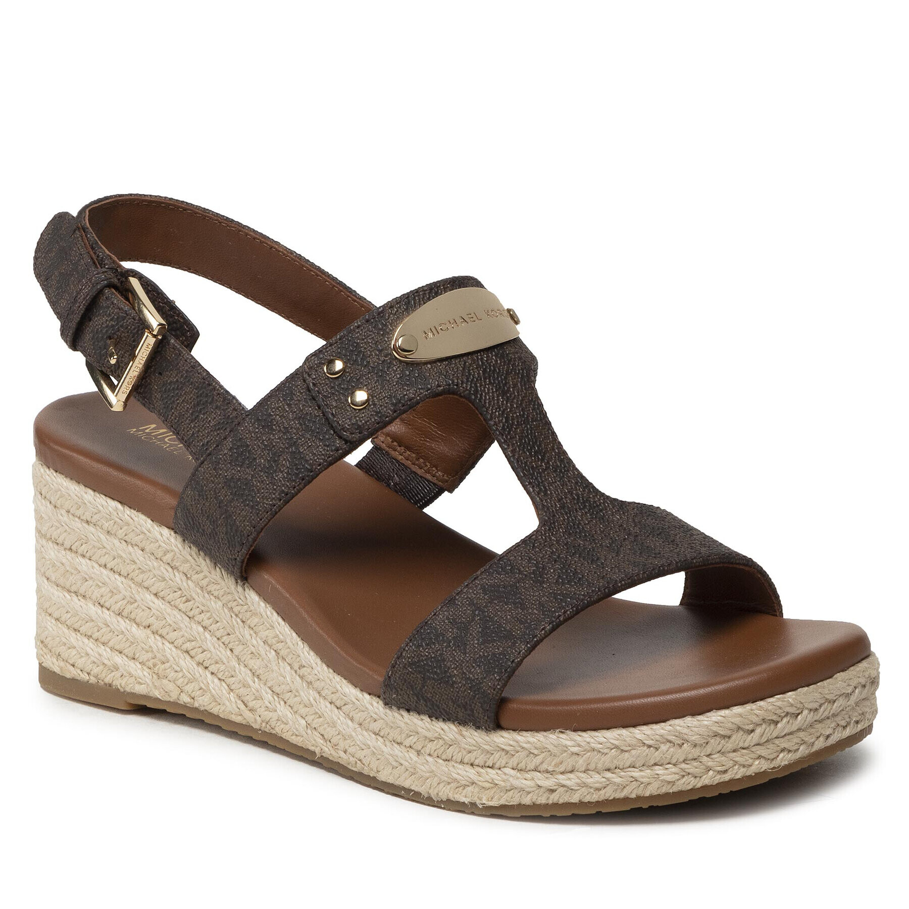 MICHAEL Michael Kors Espadrilles Mk Plate Wedge 40T2MKMS1B Barna - Pepit.hu