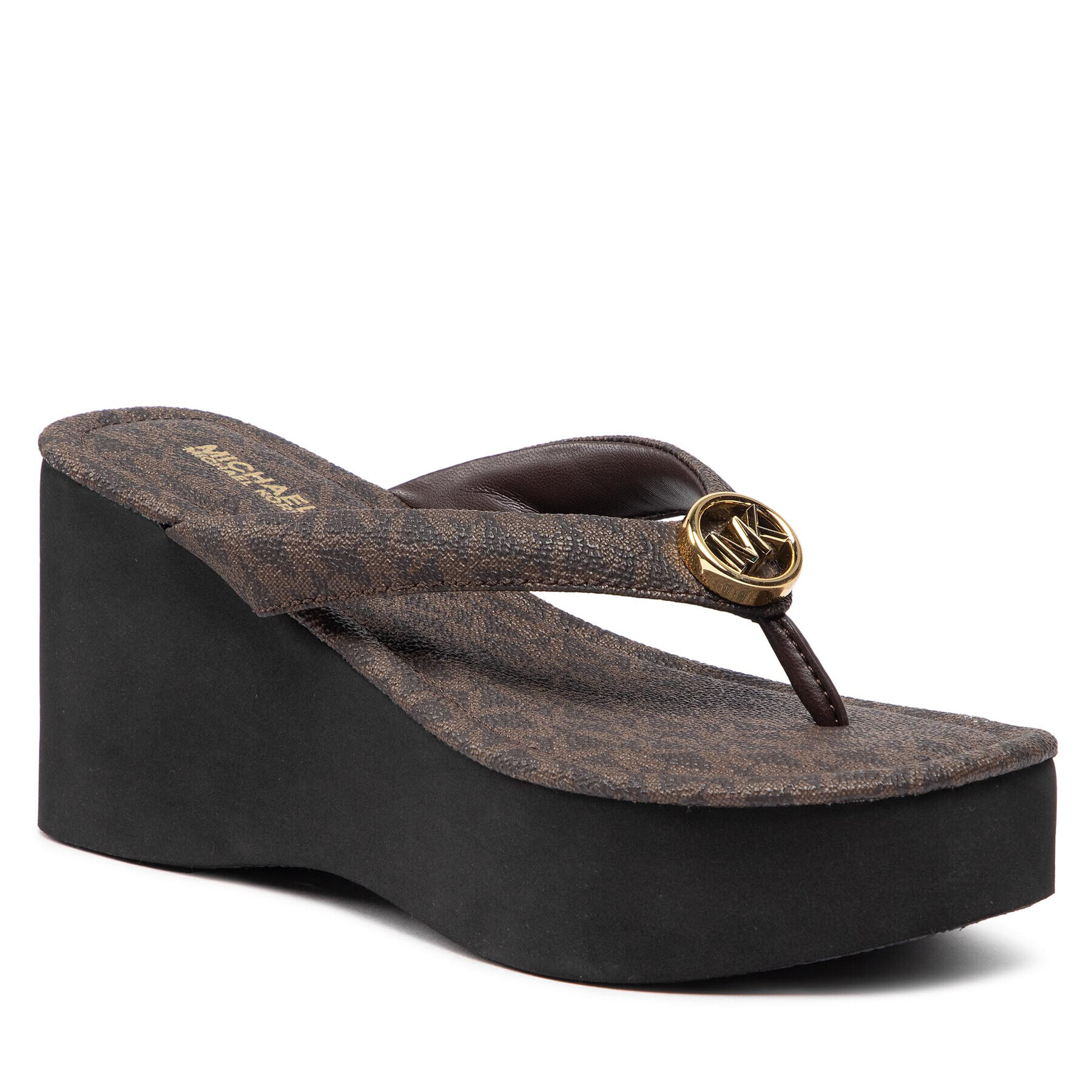 MICHAEL Michael Kors Flip-flops Sarita Wedge Flip Flop 40T2SRFA1B Barna - Pepit.hu