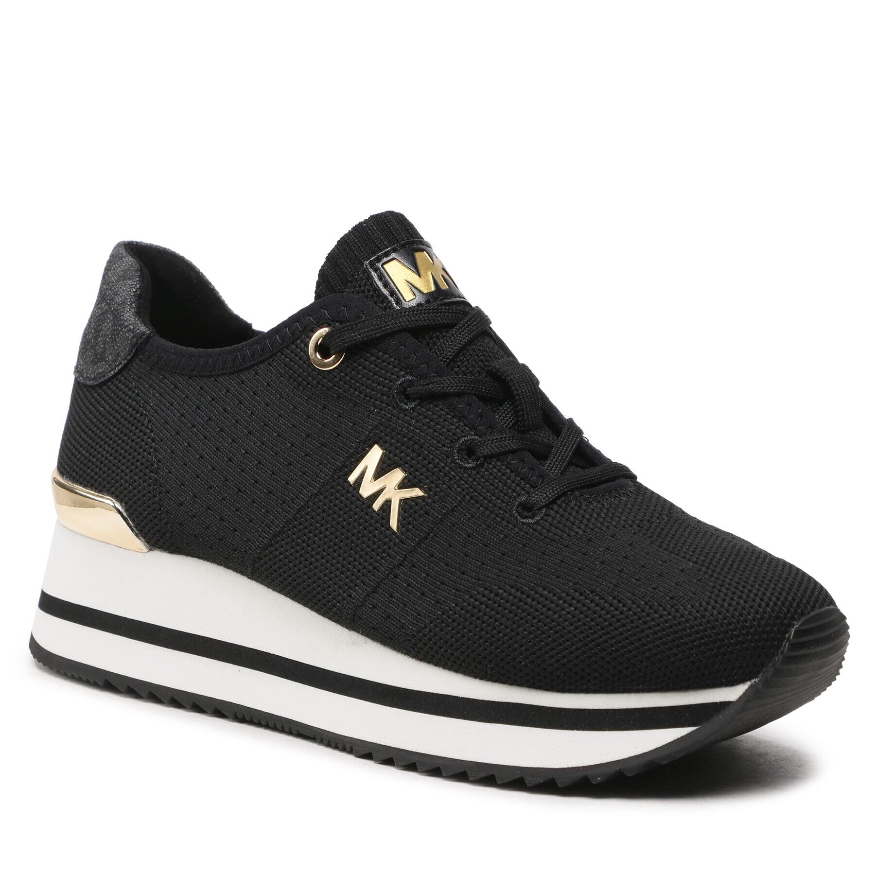 MICHAEL Michael Kors Sportcipő Monique Knit Trainer 43F1MQFSBD Fekete - Pepit.hu