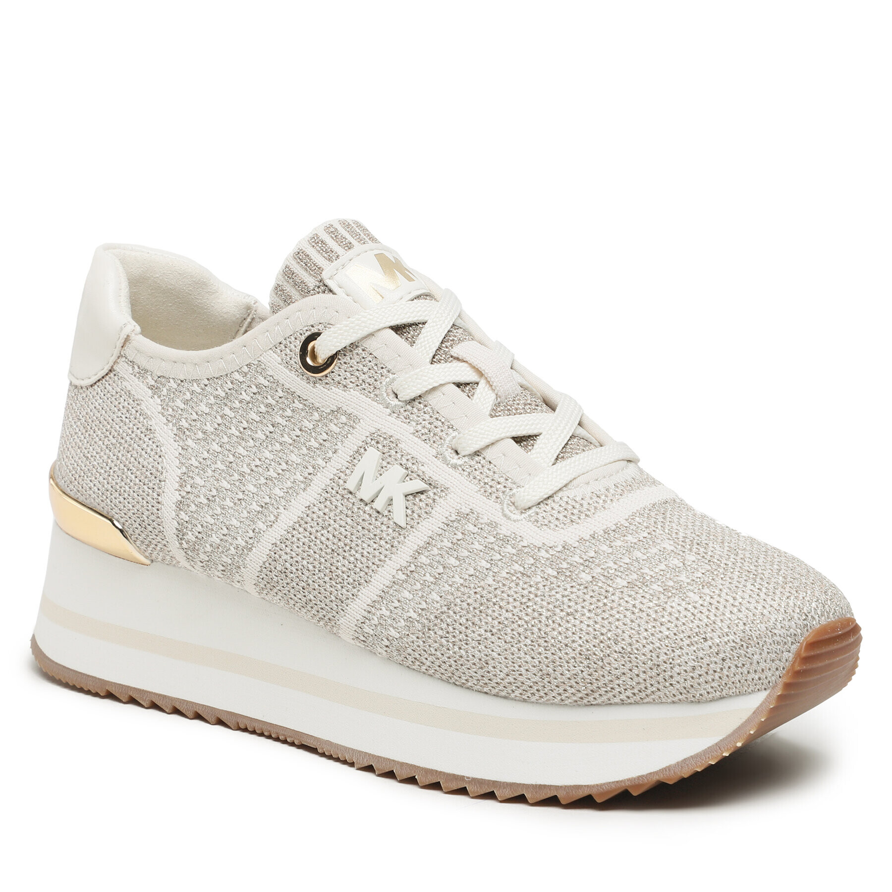 MICHAEL Michael Kors Sportcipő Monique Knit Trainer 43F3MQFSAM Bézs - Pepit.hu