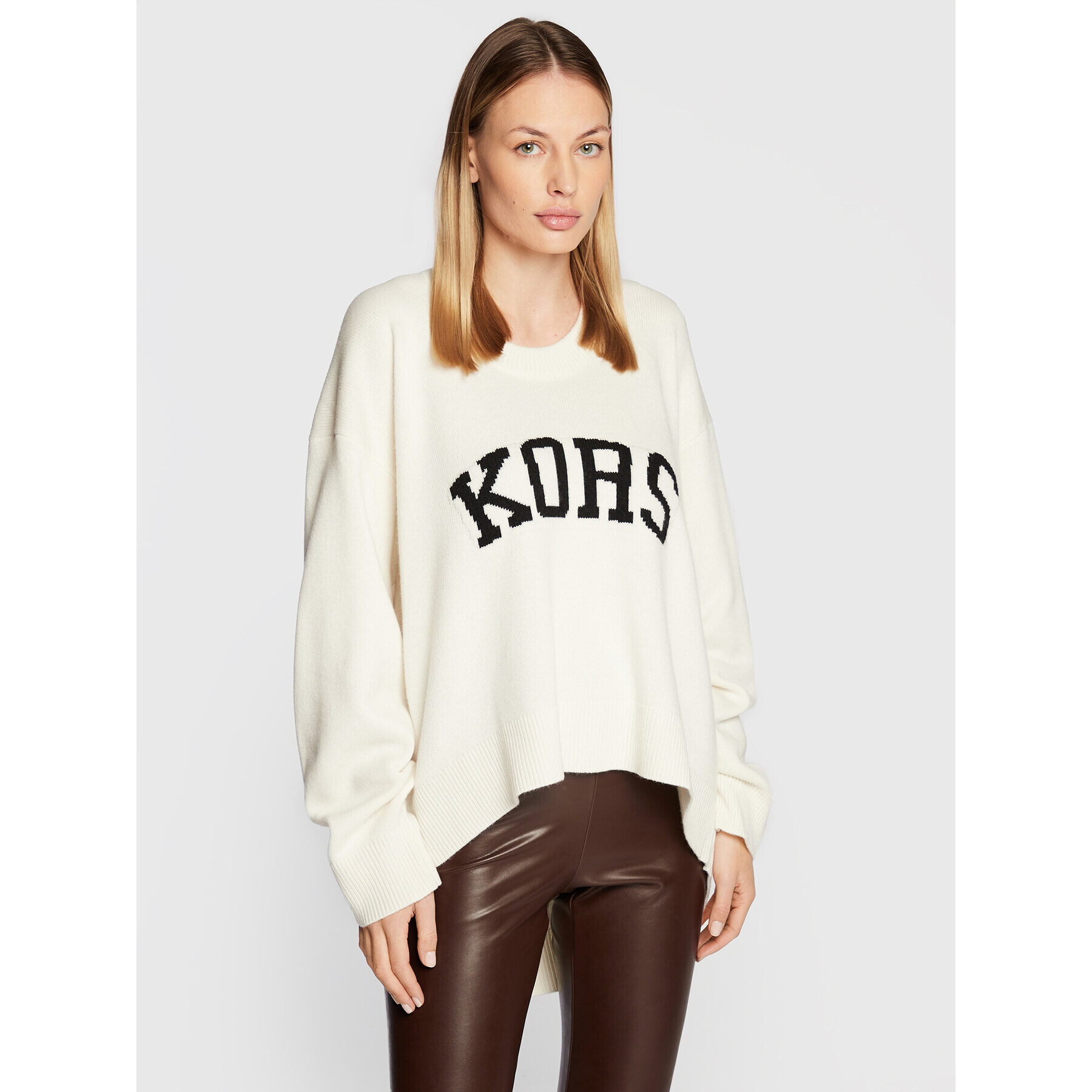 MICHAEL Michael Kors Sweater MF260FNCSN Ekru Relaxed Fit - Pepit.hu