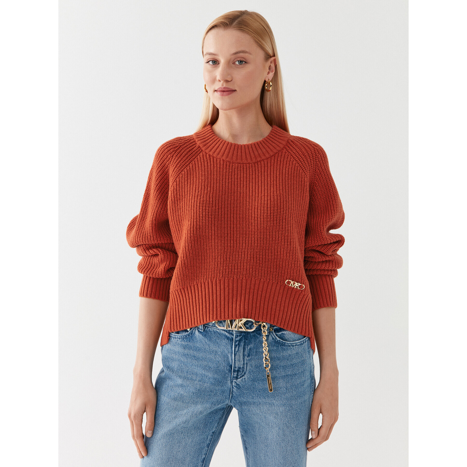 MICHAEL Michael Kors Sweater MF360NR6V1 Narancssárga Relaxed Fit - Pepit.hu