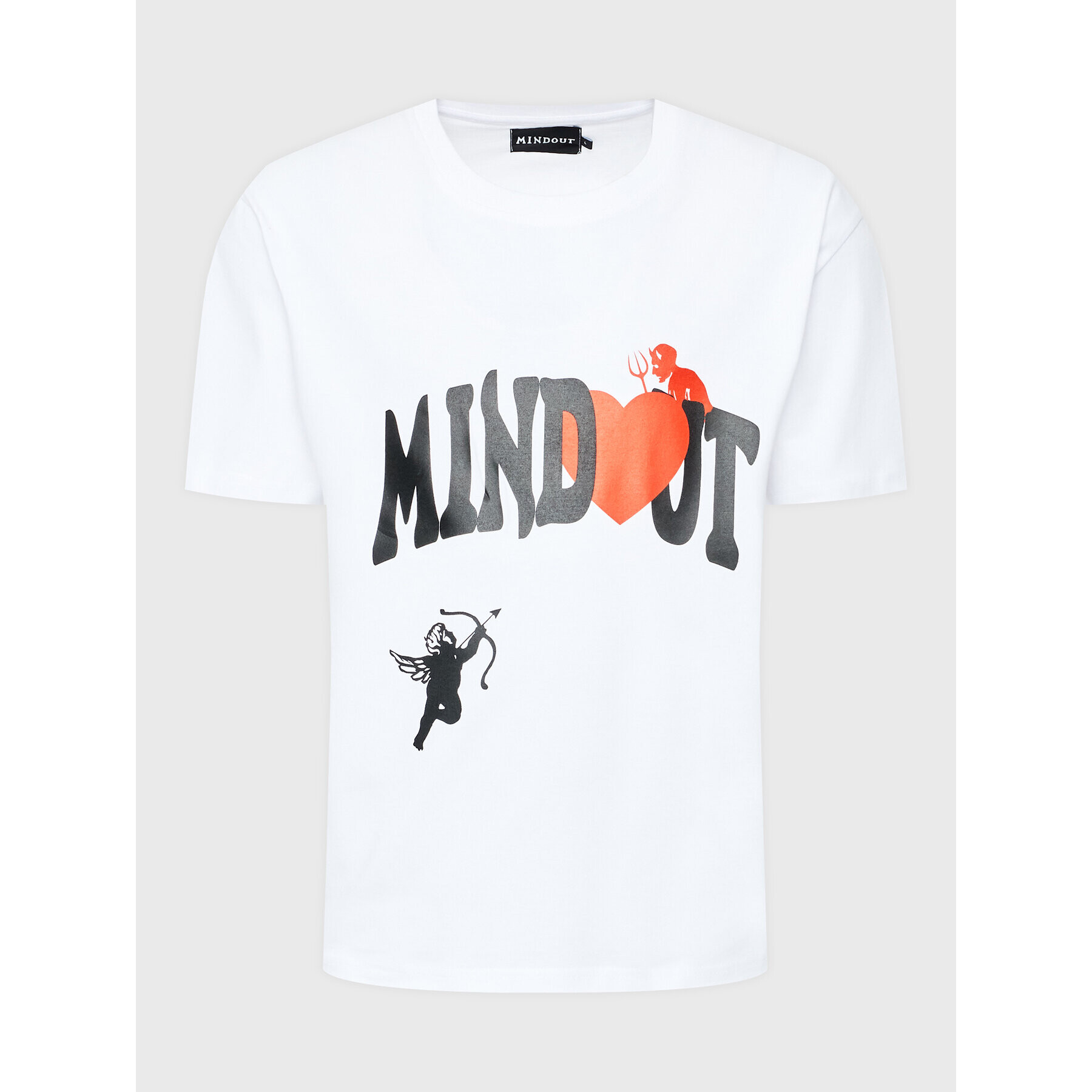 Mindout Póló Unisex Heart Fehér Oversize - Pepit.hu