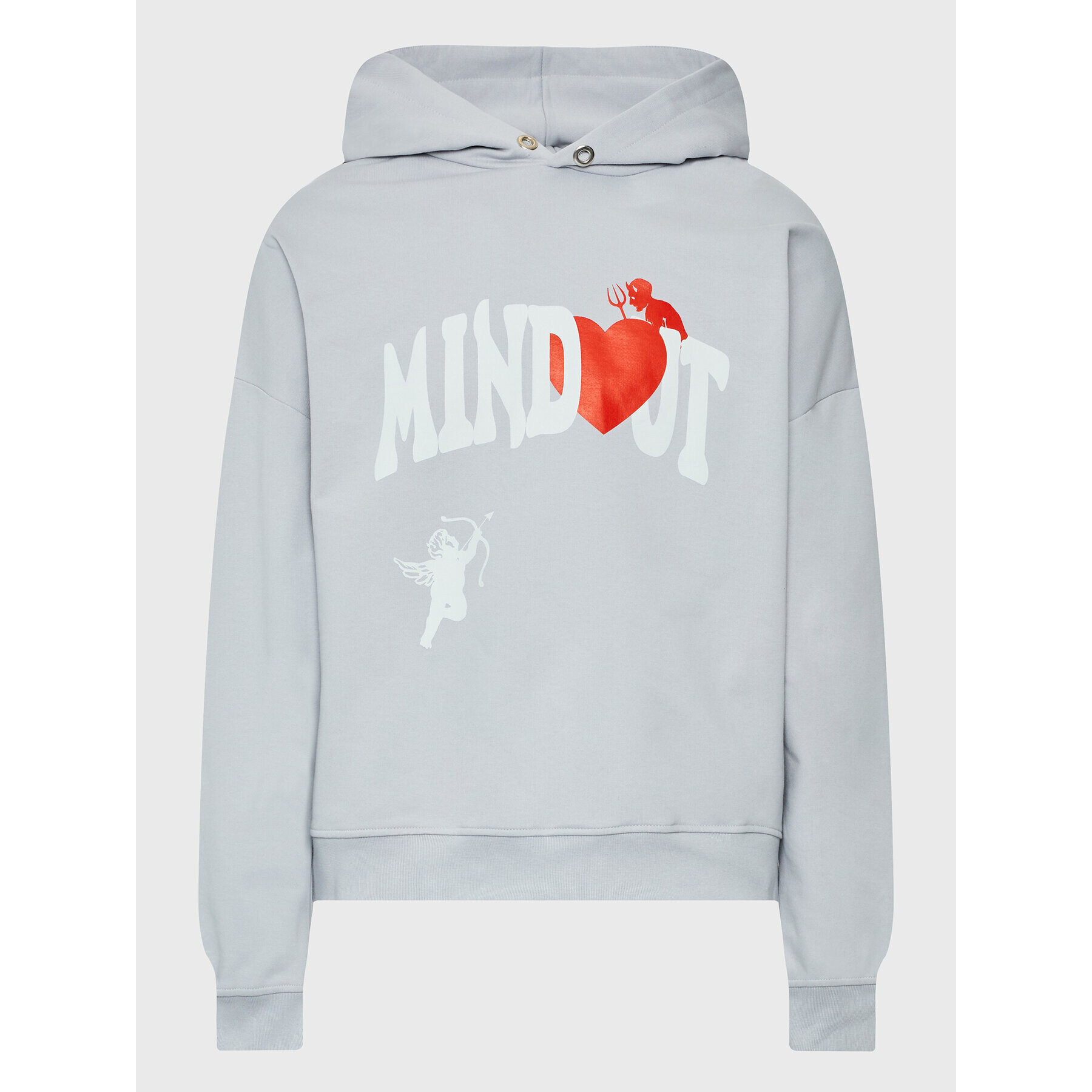 Mindout Pulóver Unisex Heart Szürke Oversize - Pepit.hu