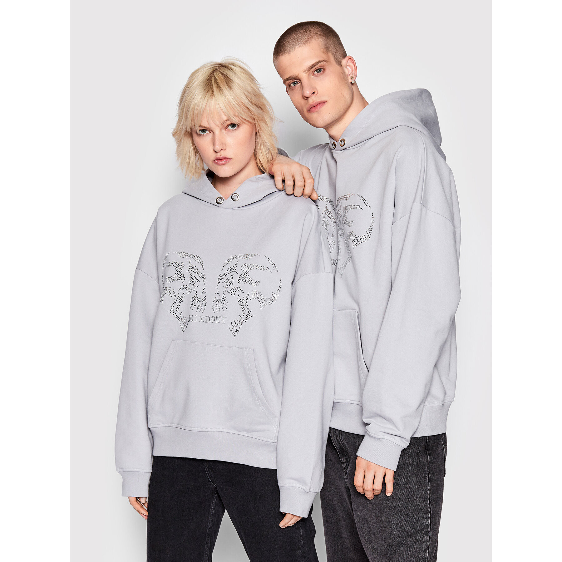 Mindout Pulóver Unisex Rage Szürke Oversize - Pepit.hu