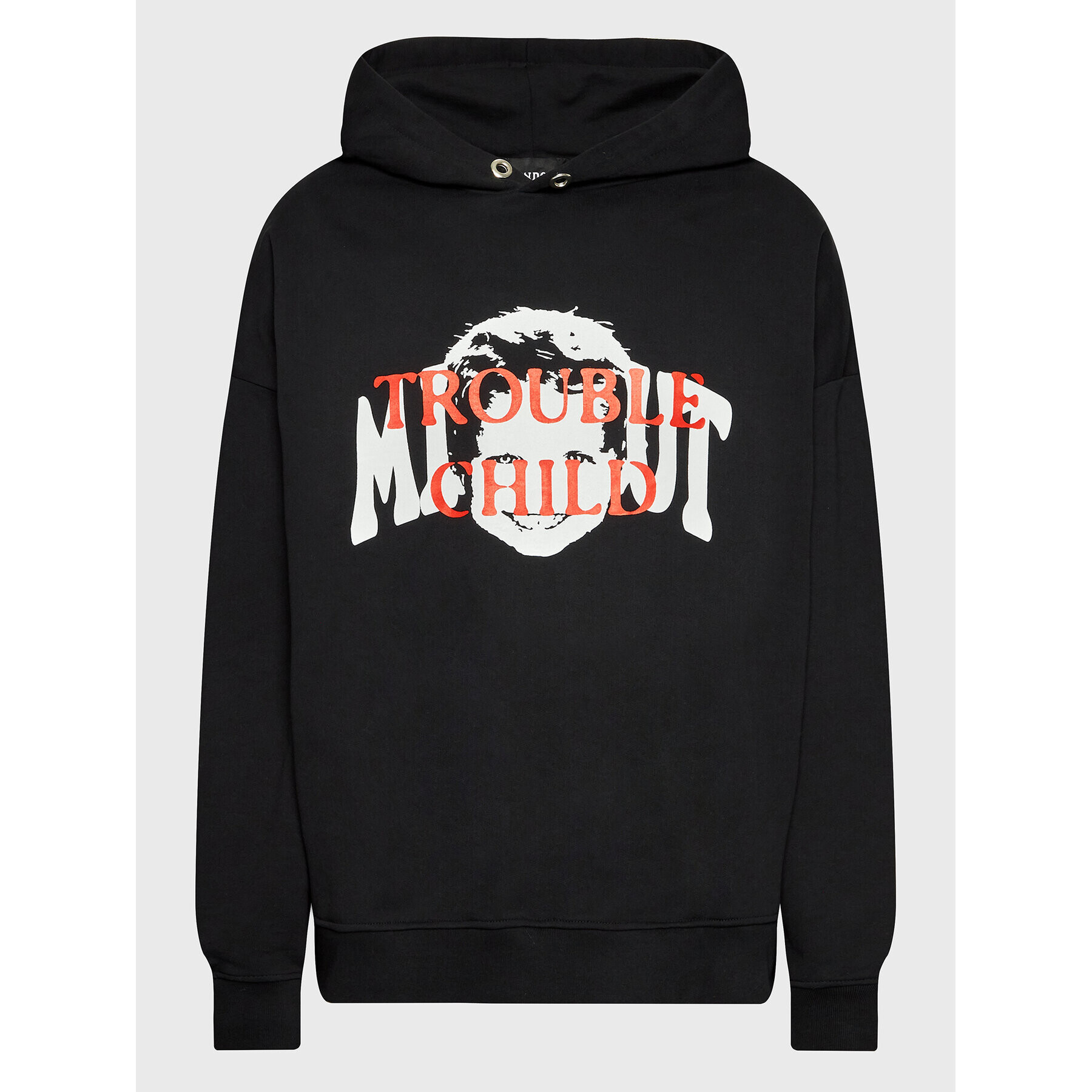 Mindout Pulóver Unisex Trouble Child Fekete Oversize - Pepit.hu