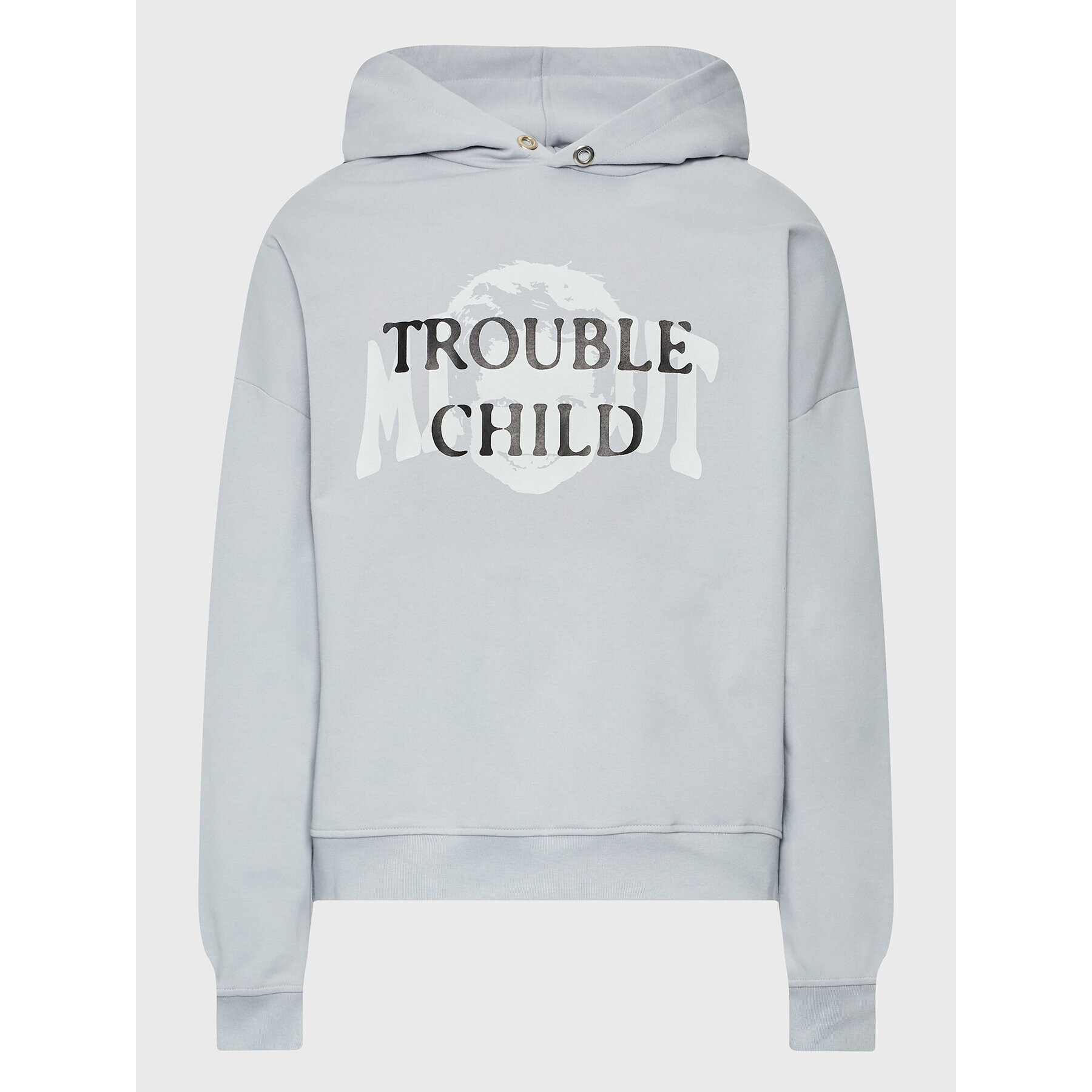 Mindout Pulóver Unisex Trouble Child Szürke Oversize - Pepit.hu