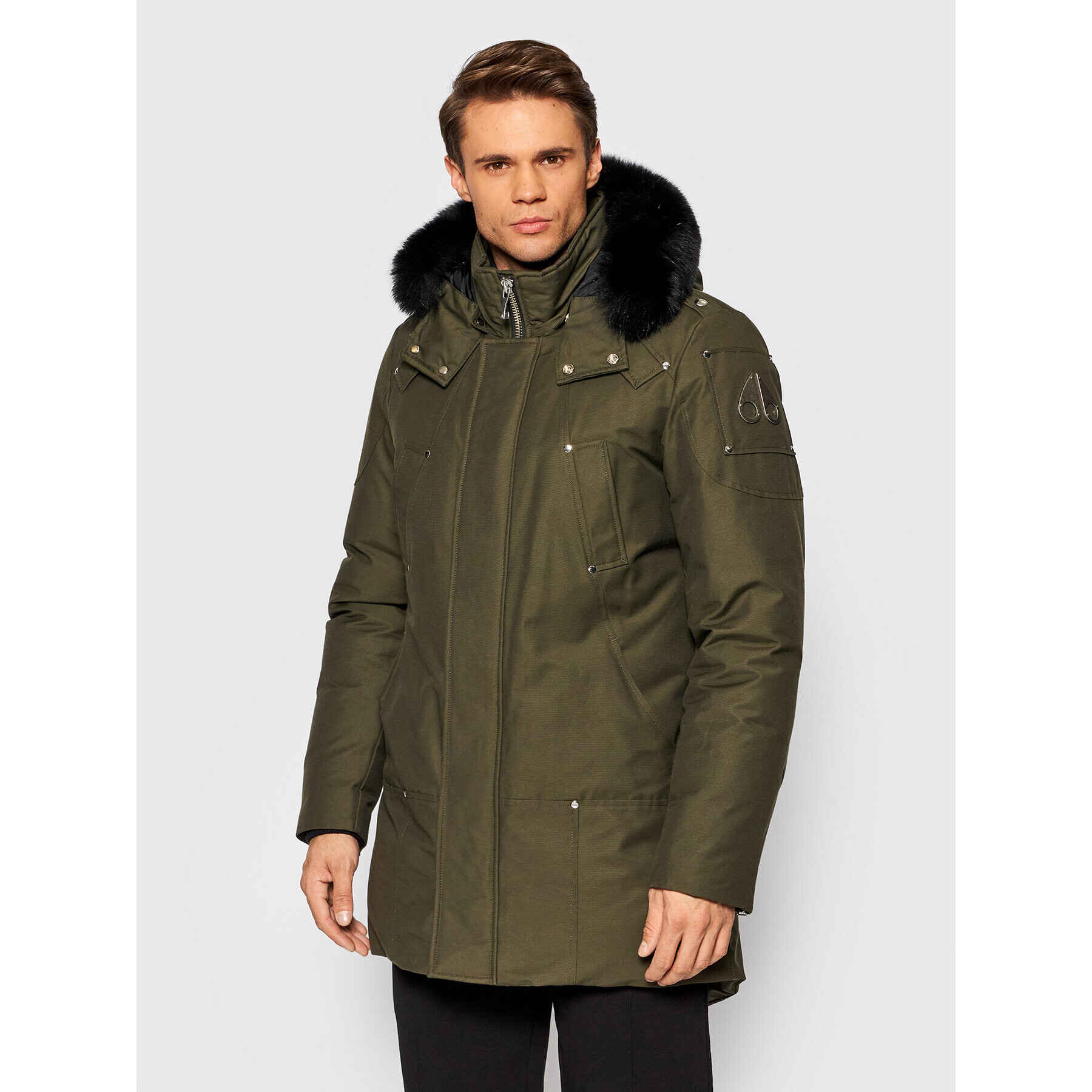 Moose Knuckles Parka Stirling MK4661MP Zöld Regular Fit - Pepit.hu