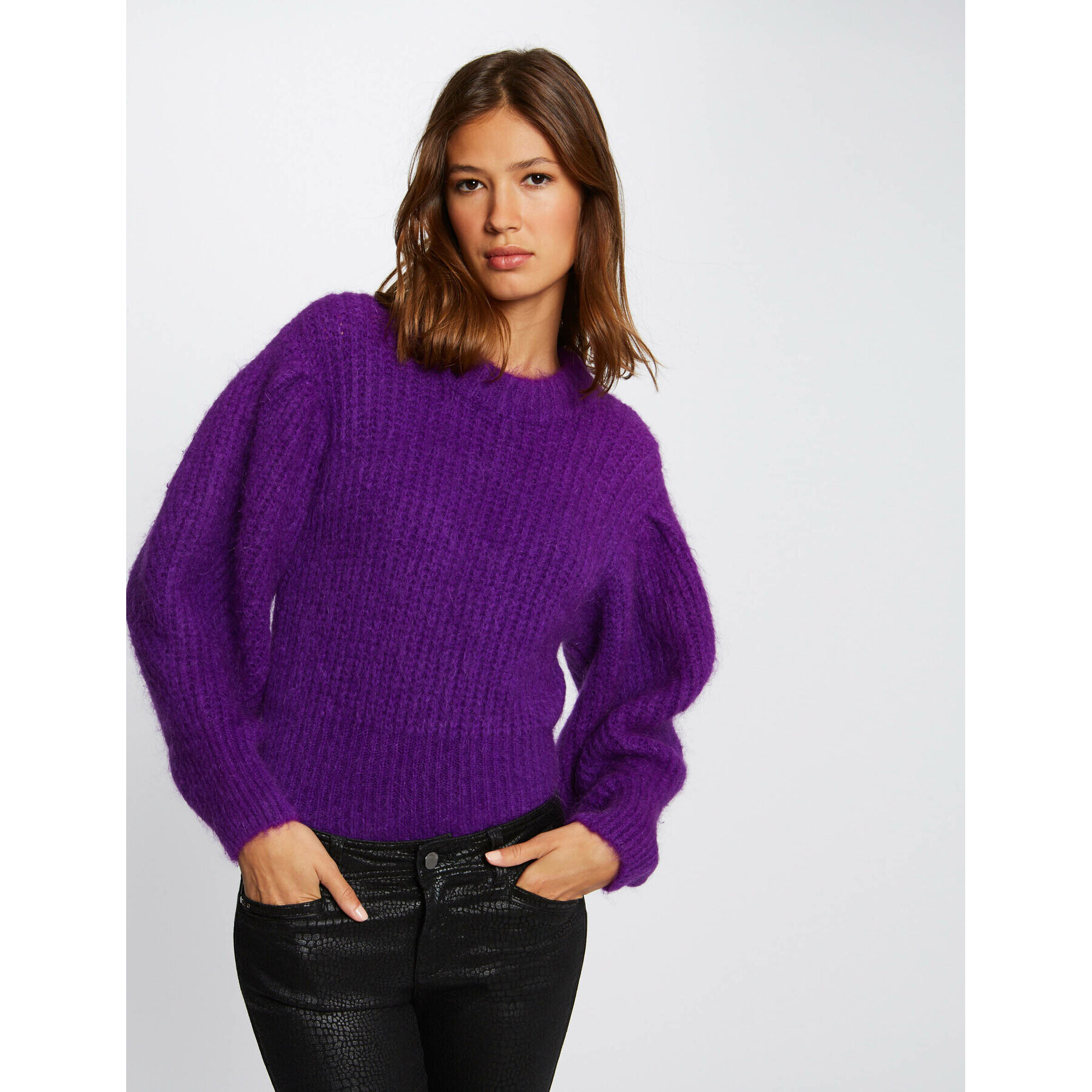 Morgan Sweater 212-MJANZEN Lila Regular Fit - Pepit.hu